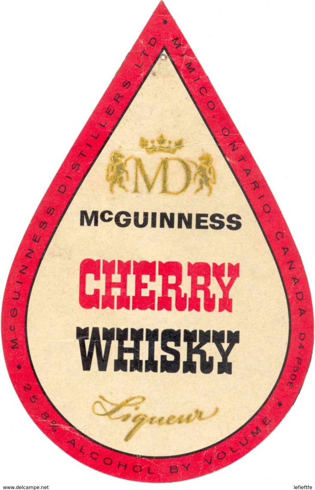 1514 - Canada - MD - Mc Guinness - Cherry Whisky Liqueur - Mimico - Ontario - Whisky