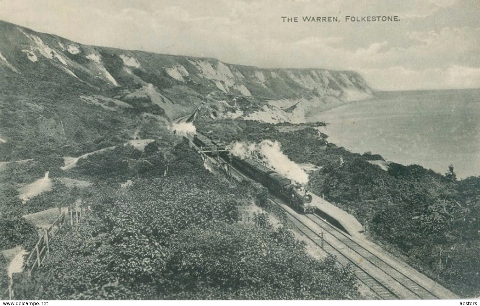 Folkestone 1921; The Warren (train) - Circulated. - Folkestone