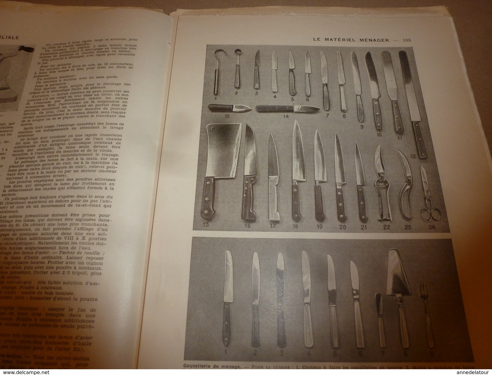 1950 ENCYCLOPEDIE FAMILIALE LAROUSSE ->Matériel Ménager (très Important Documentaire Texte,photos Et Dessins (2e Partie) - Enciclopedias