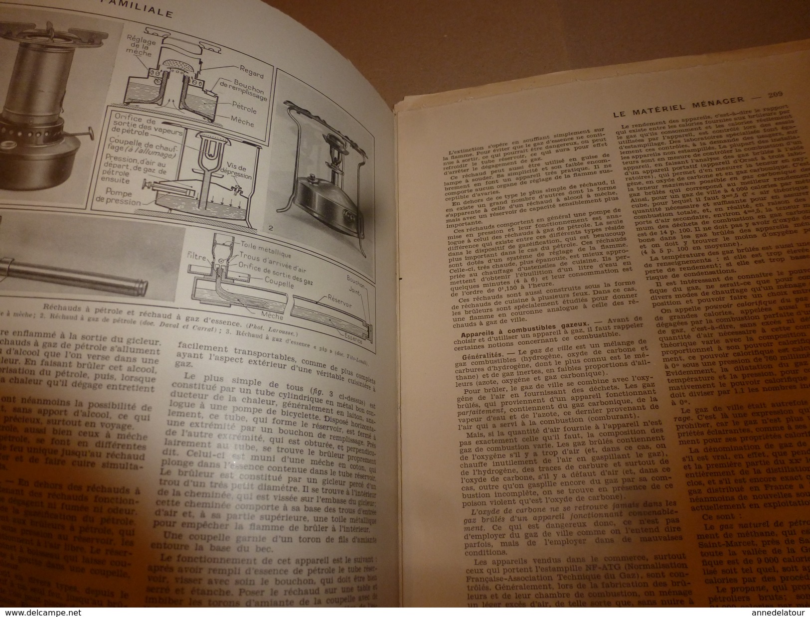 1950 ENCYCLOPEDIE FAMILIALE LAROUSSE ->Matériel ménager (très important documentaire texte,photos et dessins (2e partie)