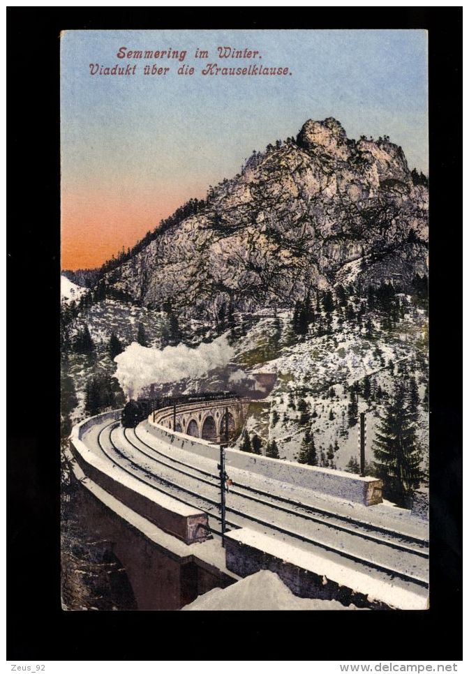 B4473 SEMMERING IM WINTER - VIADUKT UBER DIE KRAUSELKLAUSE - Semmering