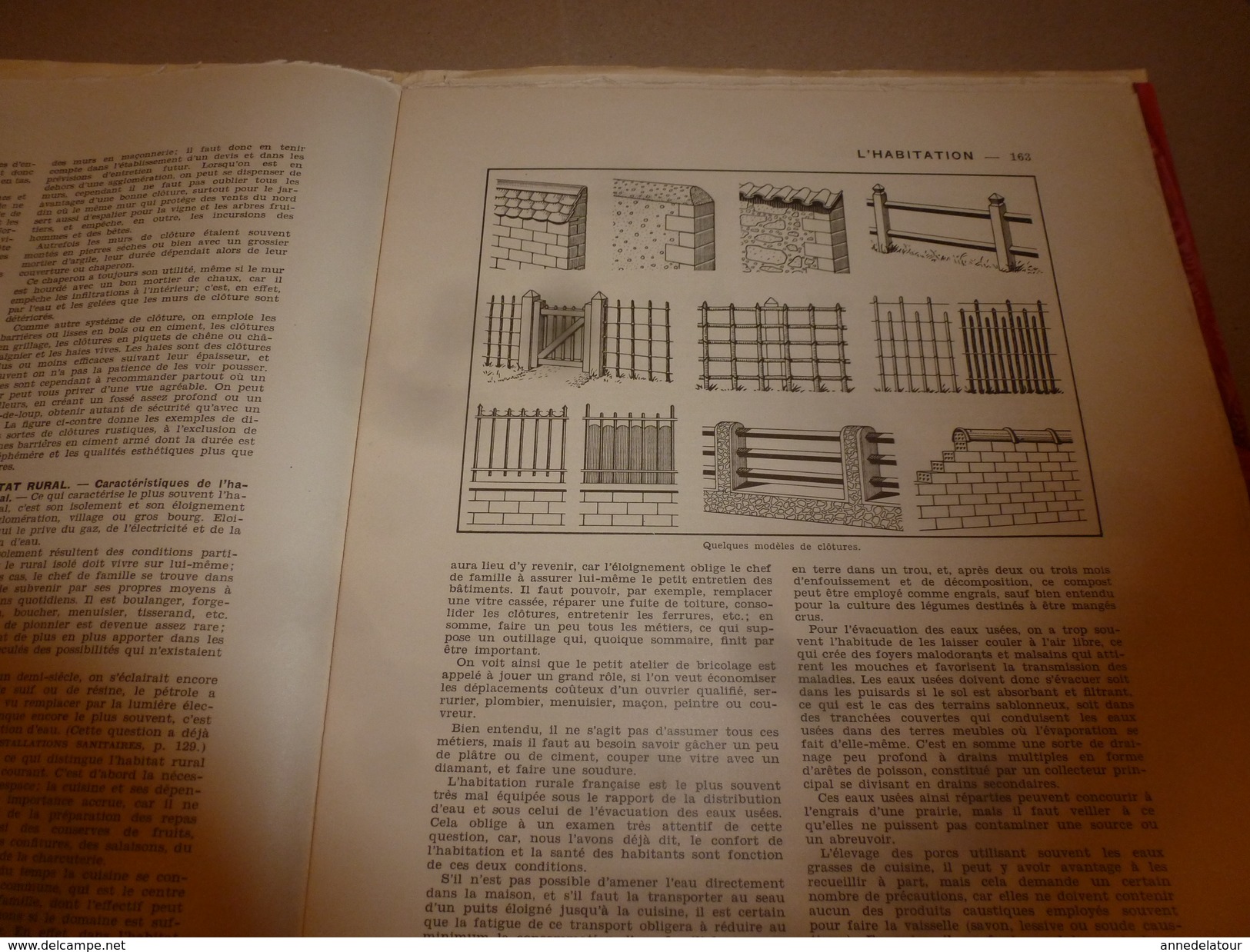 1950 ENCYCLOPEDIE FAMILIALE LAROUSSE ->L'habitation, Le Mobilier , Le Couchage - Enzyklopädien