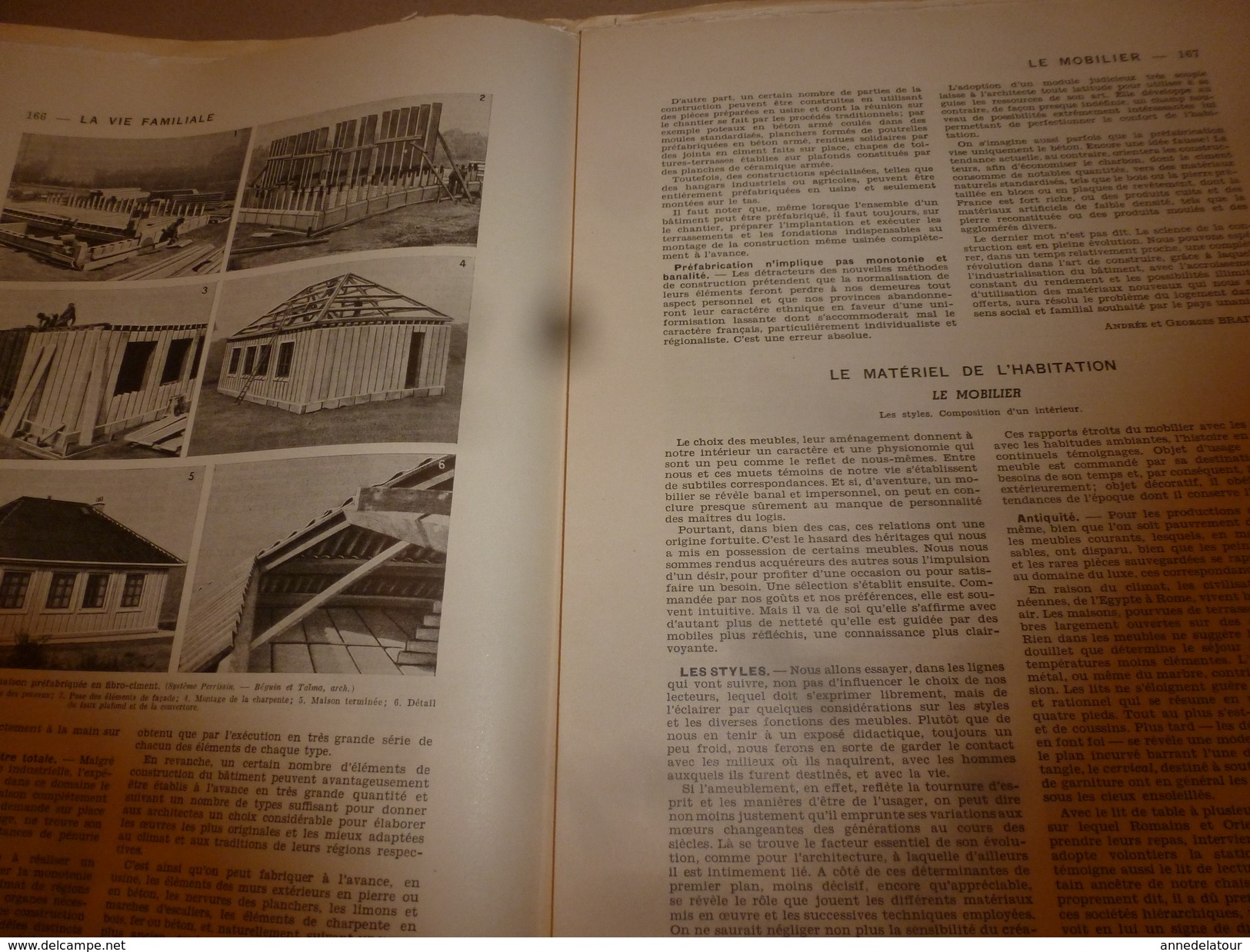 1950 ENCYCLOPEDIE FAMILIALE LAROUSSE ->L'habitation, Le Mobilier , Le Couchage - Enciclopedie