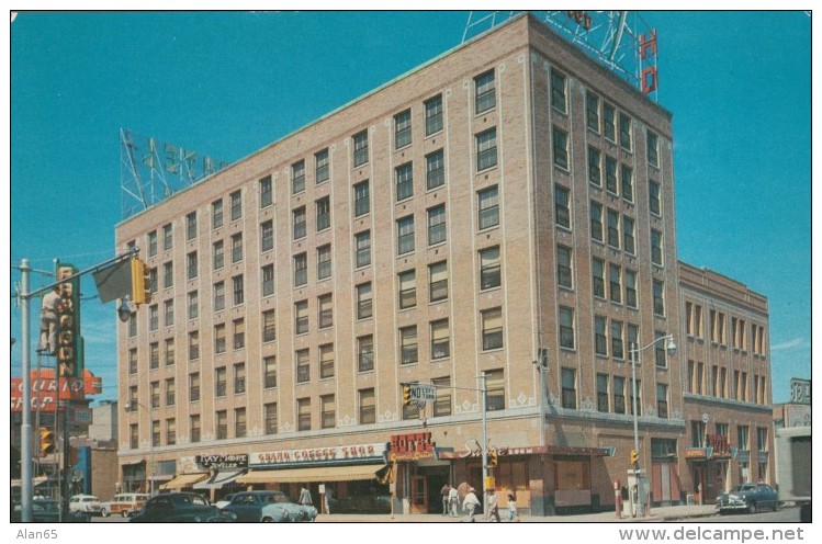 Billings Montana, General Custer Hotel, Street Scene, Auto, C1950s Vintage Postcard - Billings