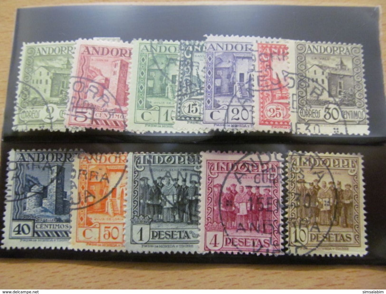 E674) Spanisch-Andorra O Freimarken 1929 Gestempelt ,Nr 15-26 Kpl Incl. Peseten,Michelwert 340 EUR - Usados
