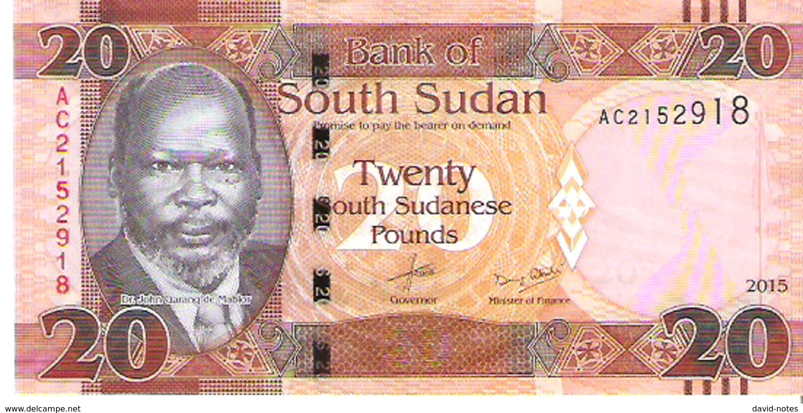 South Sudan - Pick 13 - 20 Pounds 2015 - Unc - Sudan Del Sud