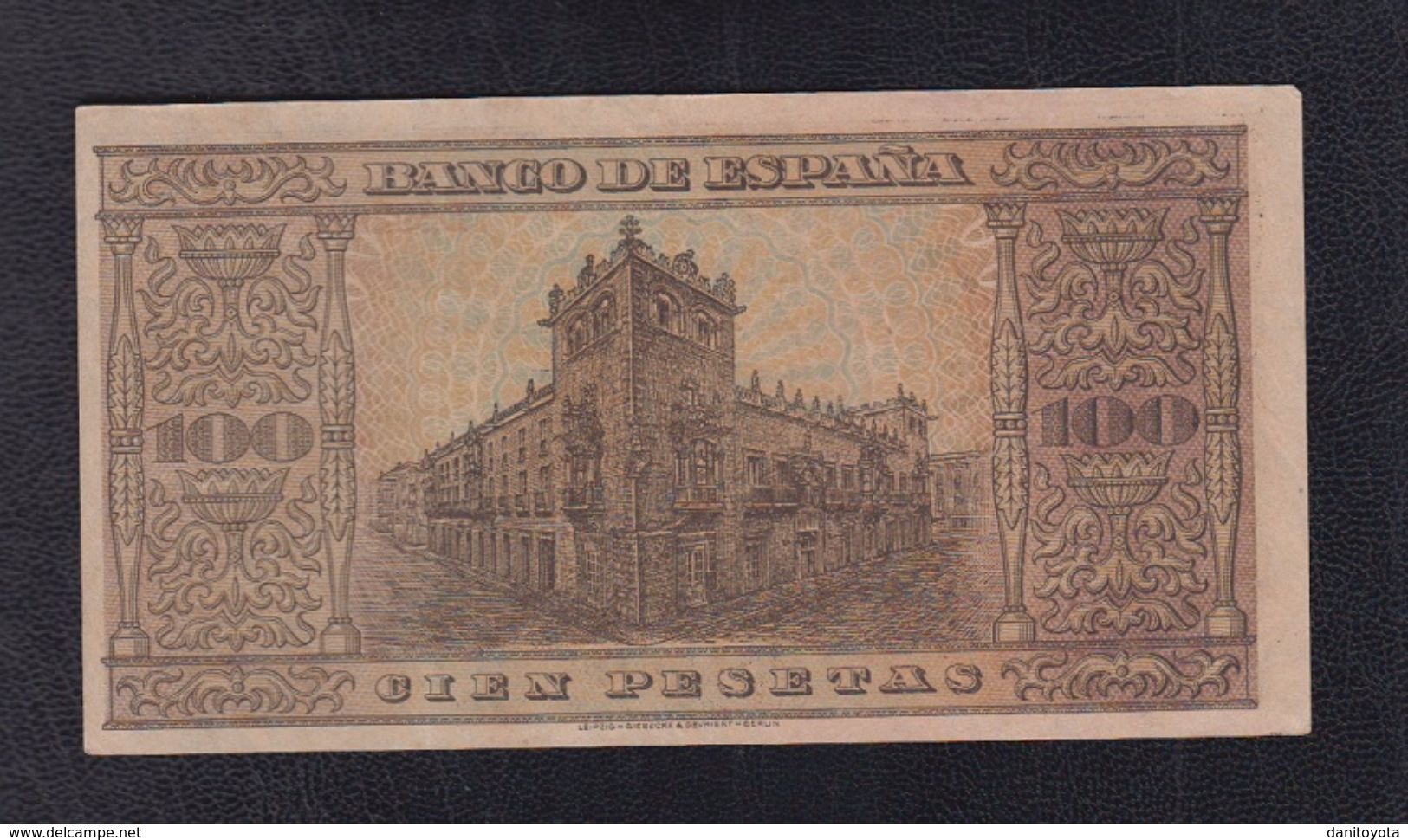 EDIFIL 423a.  100 PTAS 20 DE MAYO DE 1938 SERIE D - 100 Pesetas