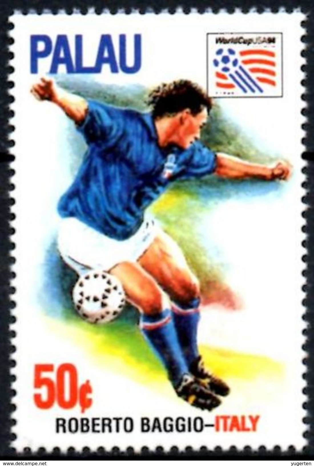 Palau Mint MNH** - Roberto Baggio Italia Football  Fútbol Fußball Calcio Italy FIFA World Cup USA 94 - 1994 – USA