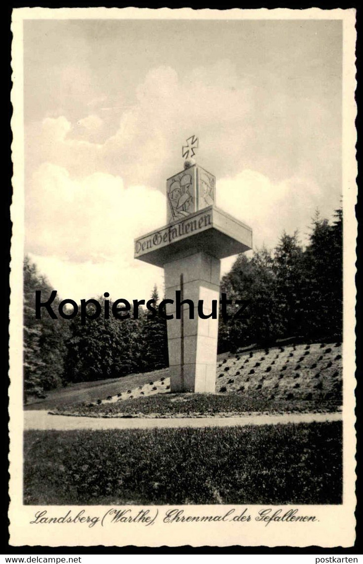 ALTE POSTKARTE LANDSBERG AN DER WARTHE EHRENMAL DER GEFALLENEN Gorzow Wielkopolski Postcard Ansichtskarte Cpa AK - Neumark