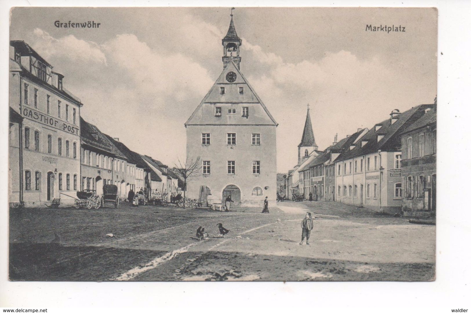 8484  GRAFENWÖHR - MARKRTPLATZ     ~ 1910   FELDPOSTSTEMPEL - Grafenwoehr