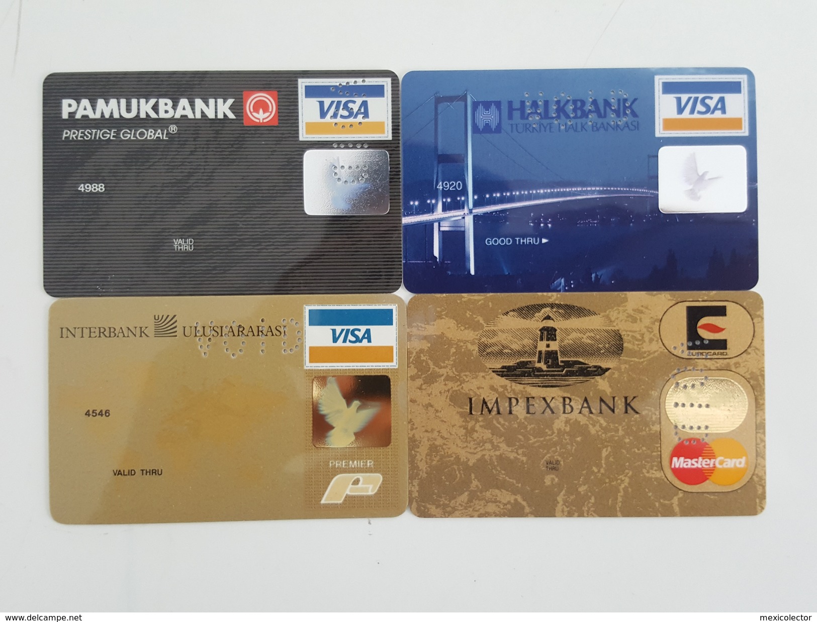 TURKEY - 4 BANK CARDS - VOID - OLD & RARE - Geldkarten (Ablauf Min. 10 Jahre)