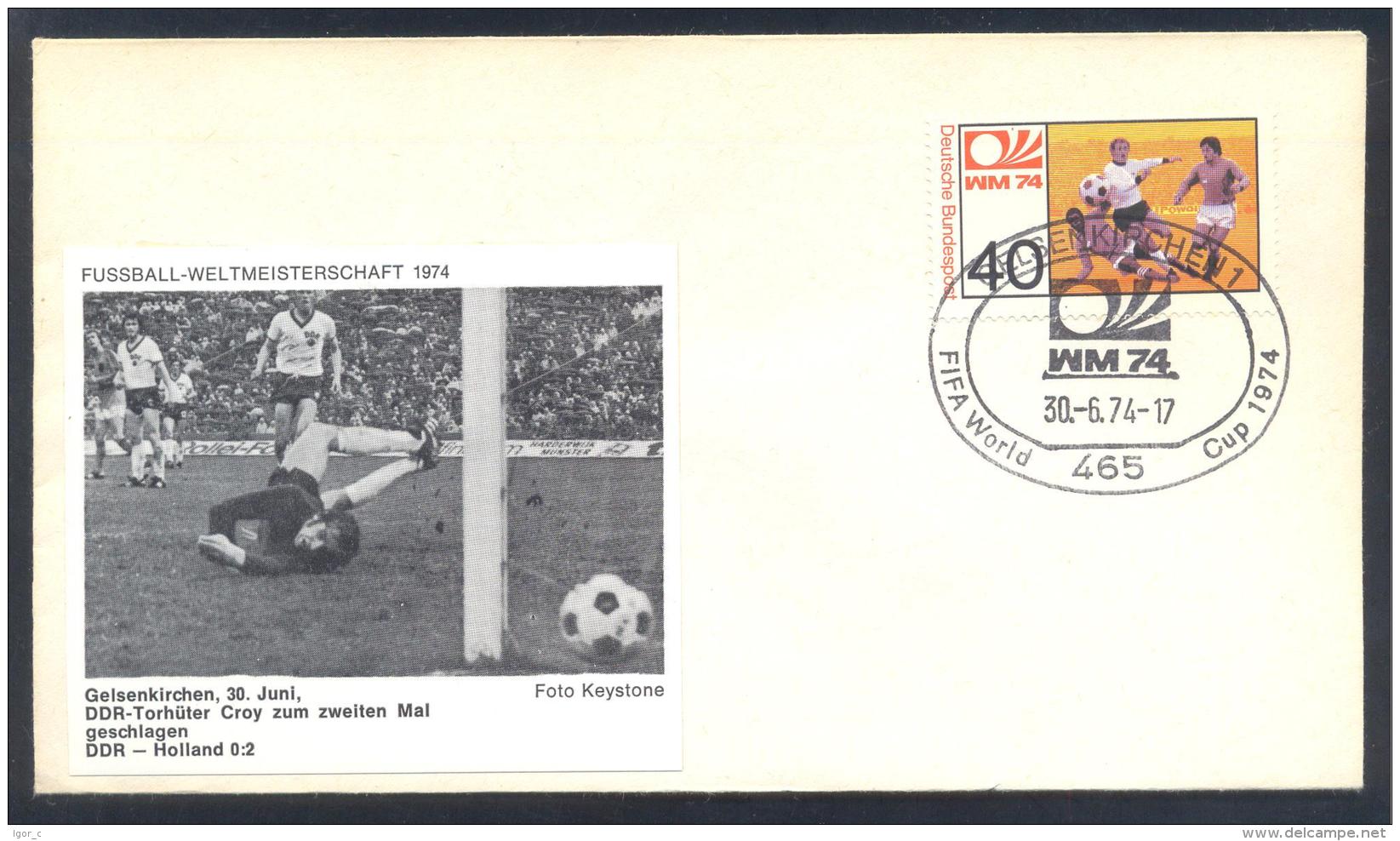 Germany 1974 Cover; Football Soccer Fussball Cacio FIFA WM WC World Cup Germany; DDR - Holland 0:2 - 1974 – Germania Ovest