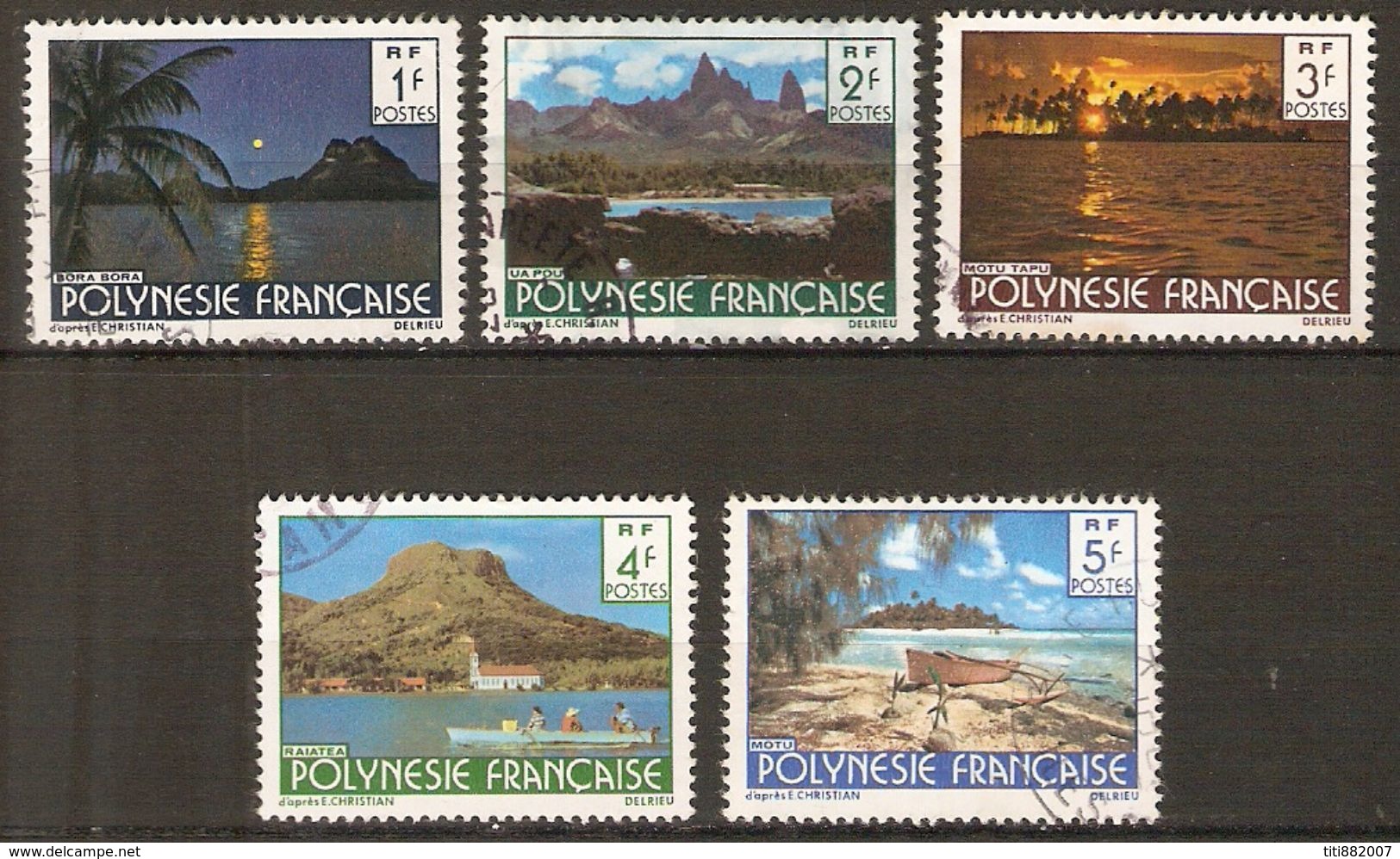 POLYNESIE  Française    -  1979 .  Y&T N° 132 à 136 Oblitérés. - Oblitérés