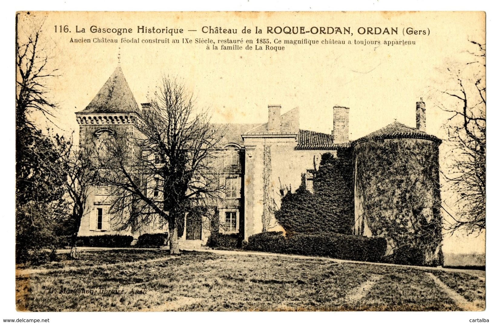 CPA 32 Gers Ordan Château De La Roque-Ordan - Autres & Non Classés