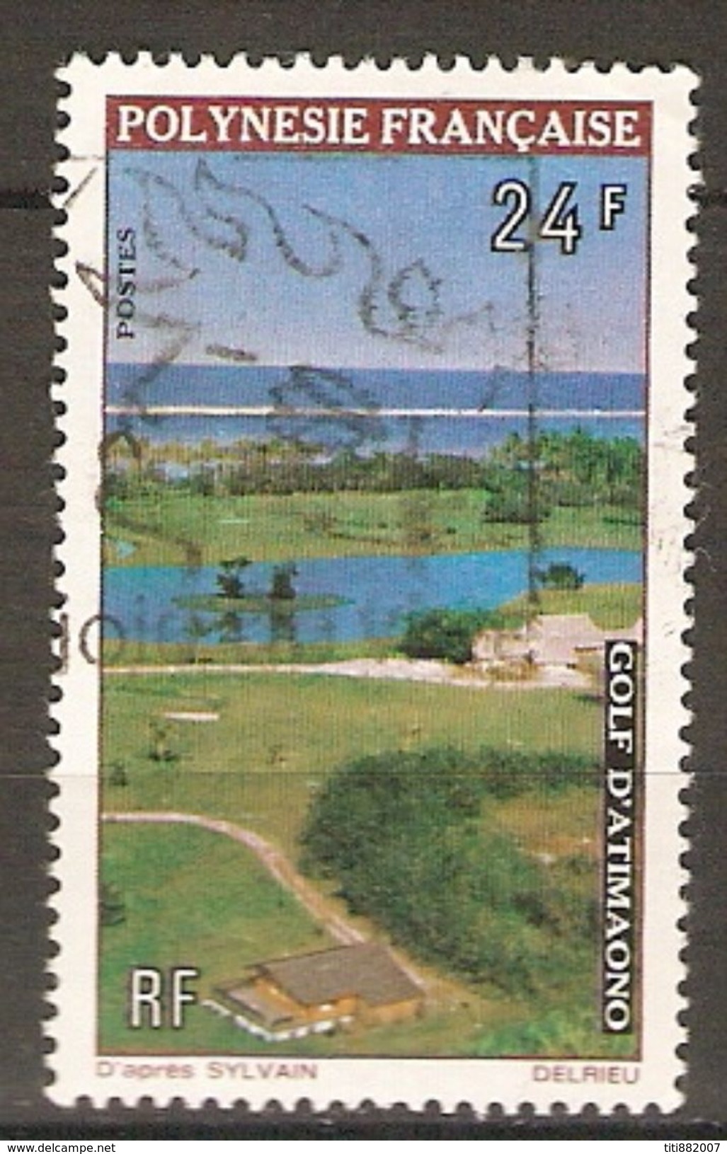 POLYNESIE  Française    -  1974 .  Y&T N° 95 Oblitéré .  Le Golf  /  Green - Oblitérés