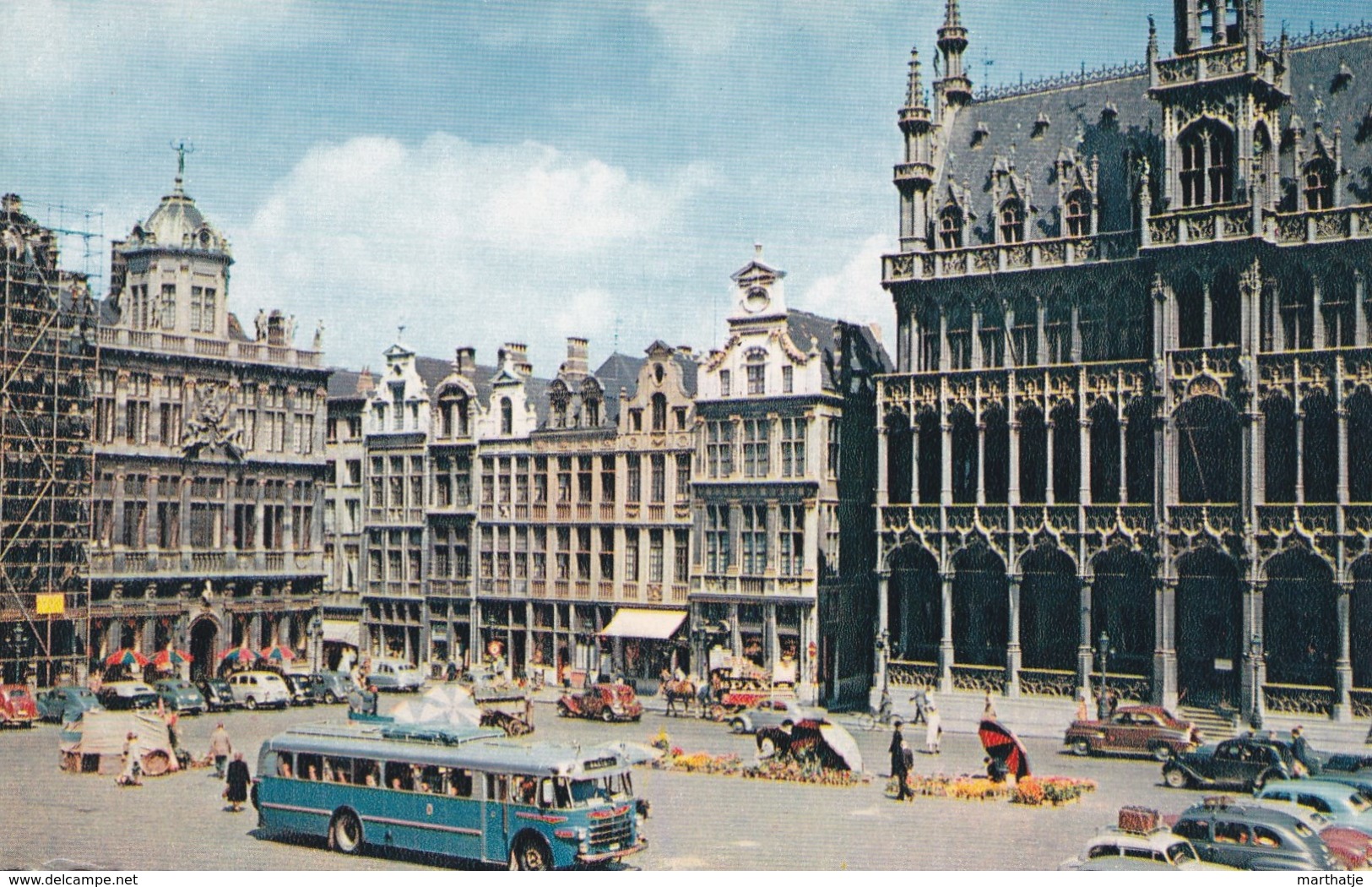 Bruxelles-Grand'Place-Brussel-Grote Markt (met Oude Bus En Oude Wagens) - Markten