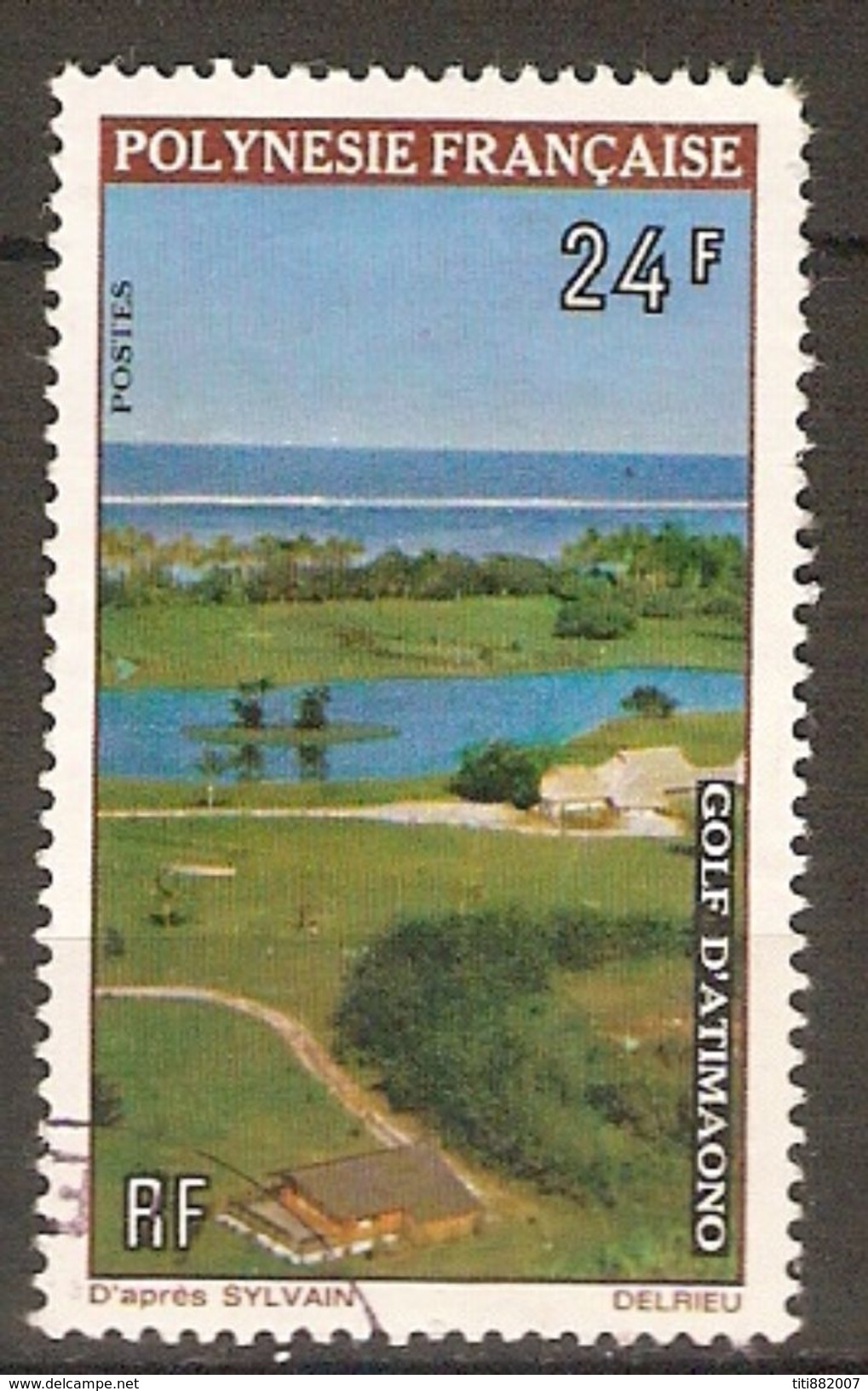 POLYNESIE  Française    -  1974 .  Y&T N° 95 Oblitéré .  Le Golf  /  Green - Oblitérés