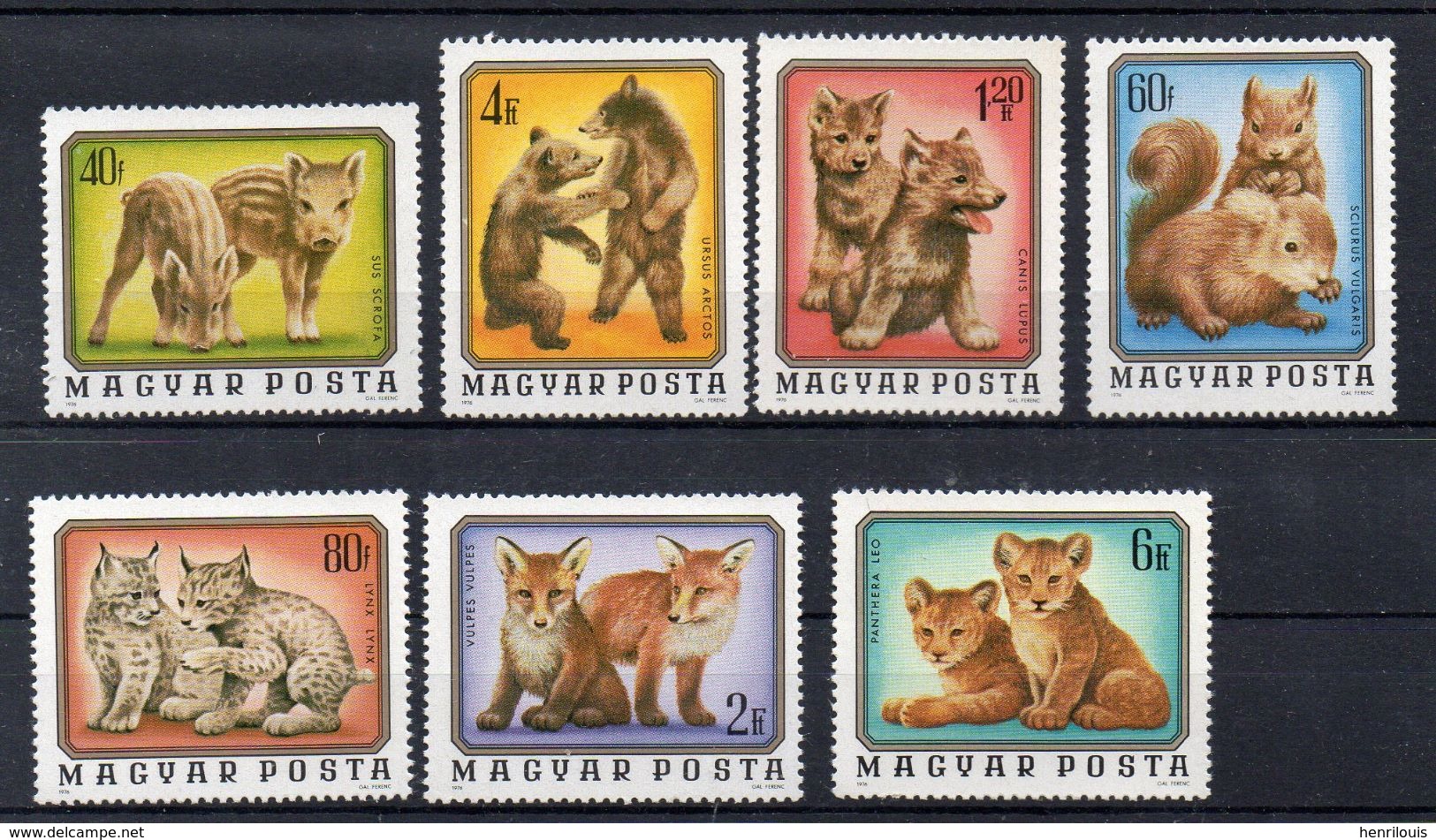 HONGRIE  Timbres Neufs ** En Série De 1976 ( Ref 886 A)  Animal - - Neufs