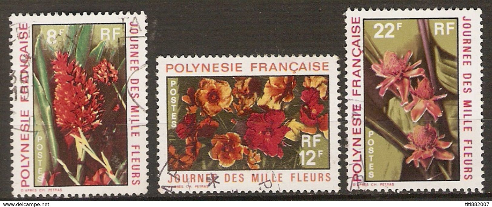 POLYNESIE  Française    -  1971 .  Y&T N° 83 à 85 Oblitérés.  Journée Des Mille Fleurs - Oblitérés