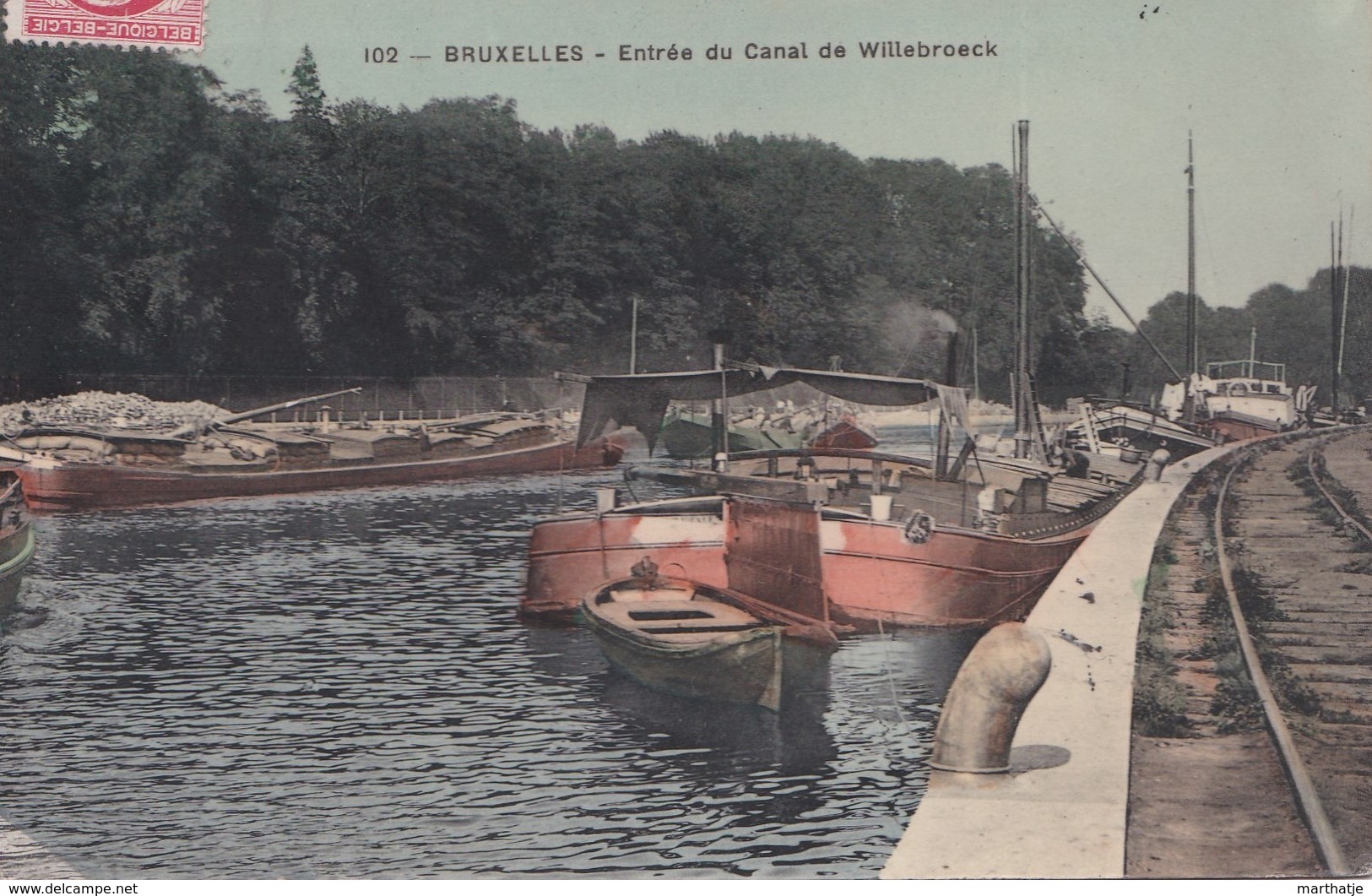 102-Bruxelles-Entrée Du Canal De Willebroeck - 1912 ! - Navegación - Puerto