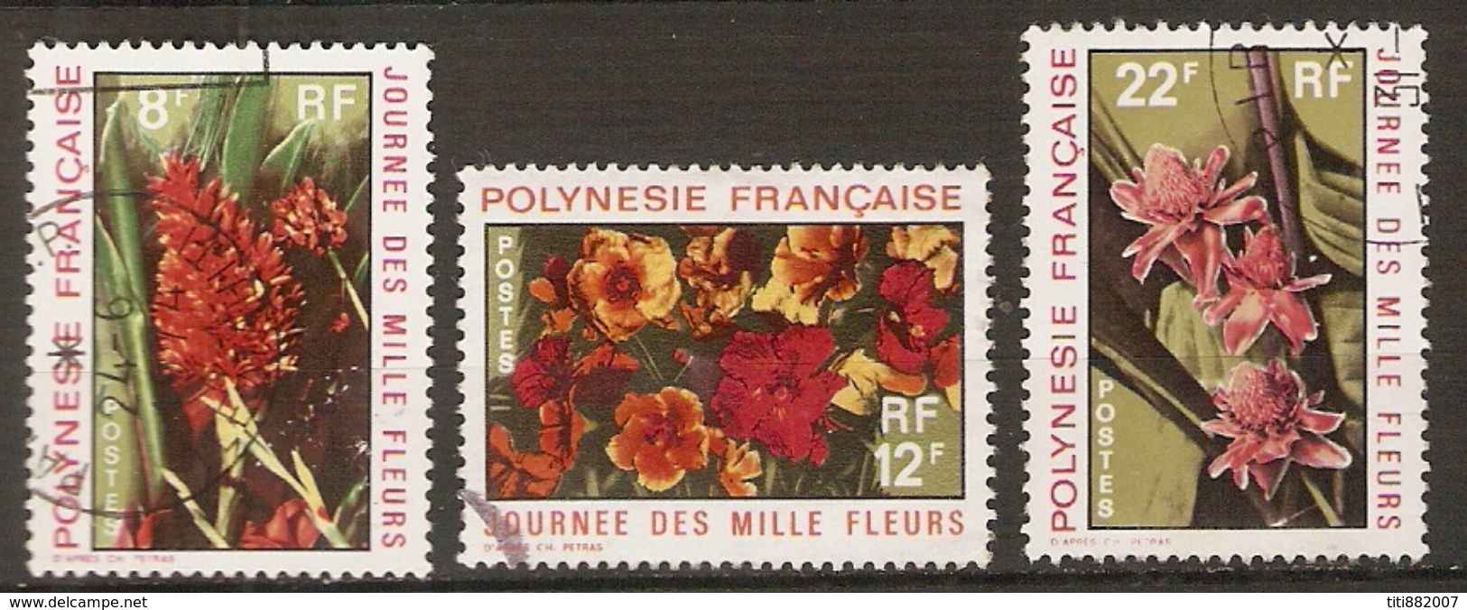 POLYNESIE  Française    -  1971 .  Y&T N° 83 à 85 Oblitérés.  Journée Des Mille Fleurs - Oblitérés