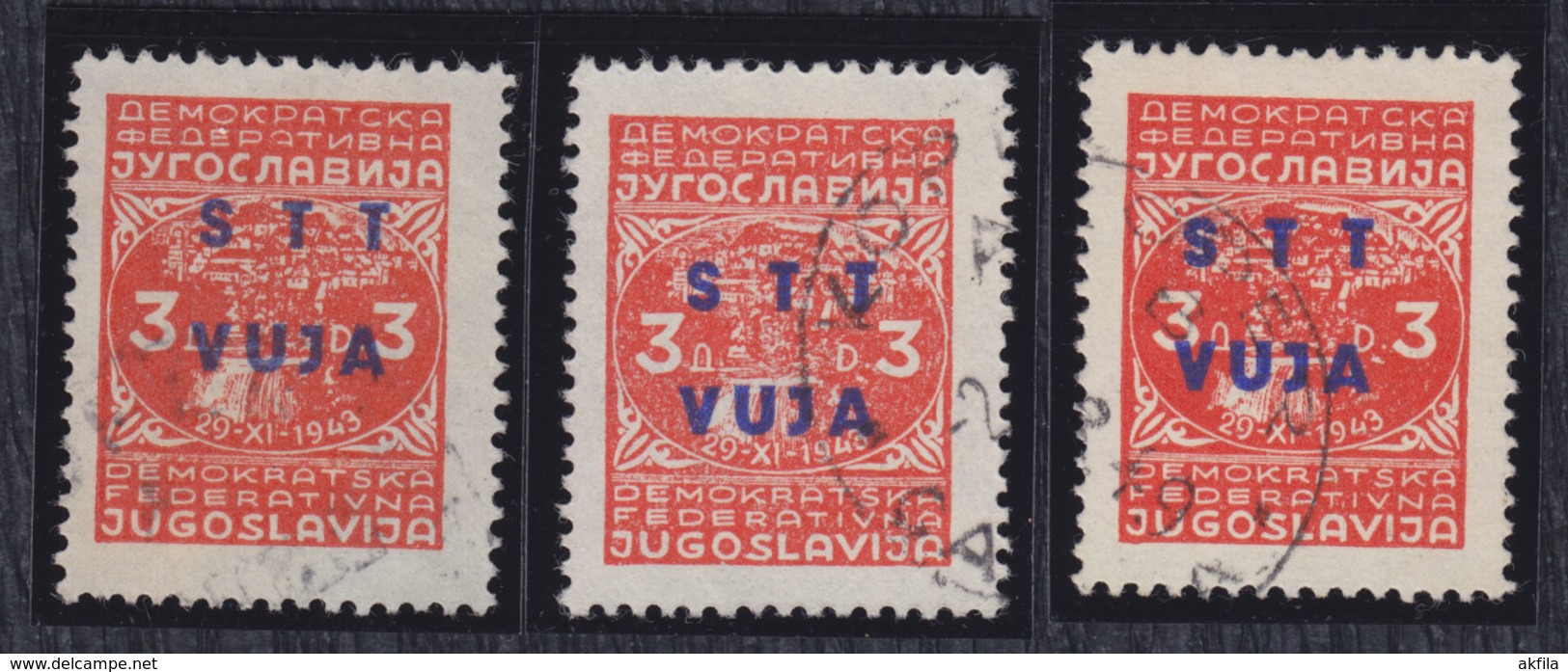 Italy Yugoslavia Slovenia Trieste Zone B 1949 Definitive, Error - Different Overprint Height, Used (o) Michel 15 - Used