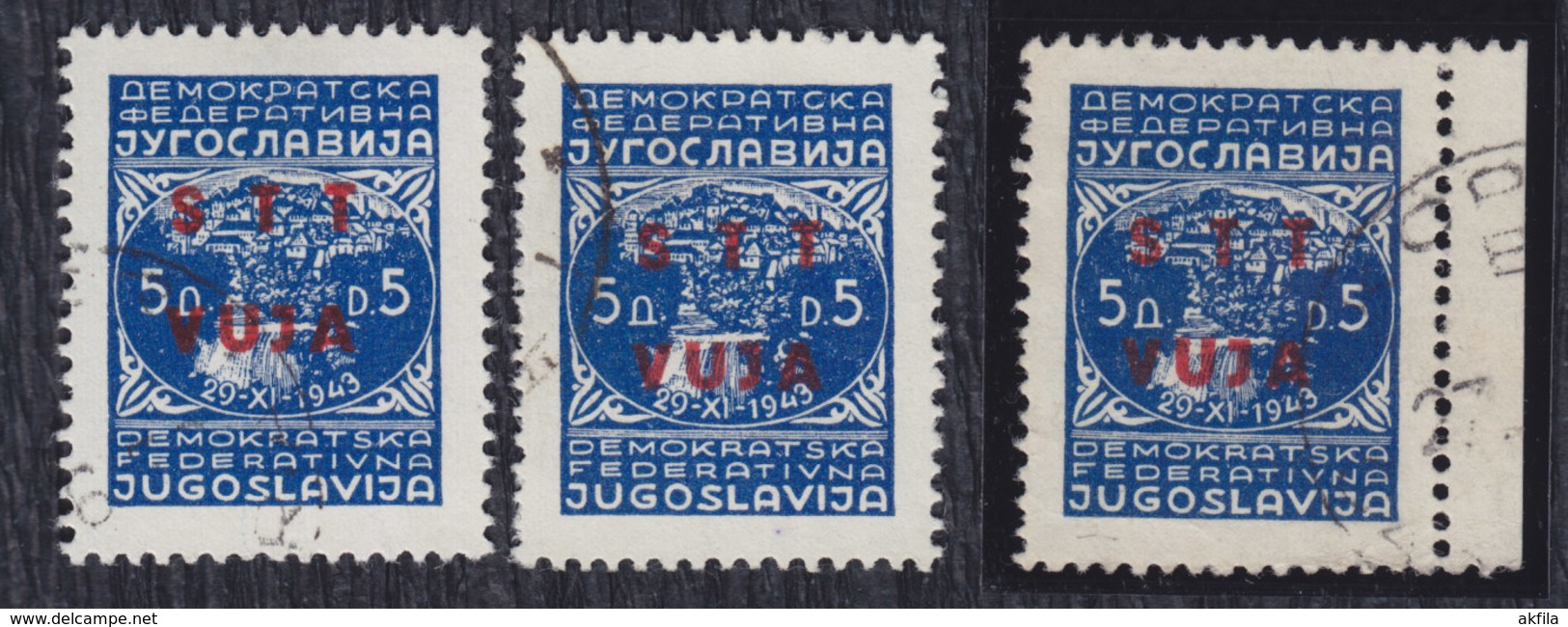 Italy Yugoslavia Slovenia Trieste Zone B 1949 Definitive, Error - Different Overprint Height, Used (o) Michel 17 - Oblitérés