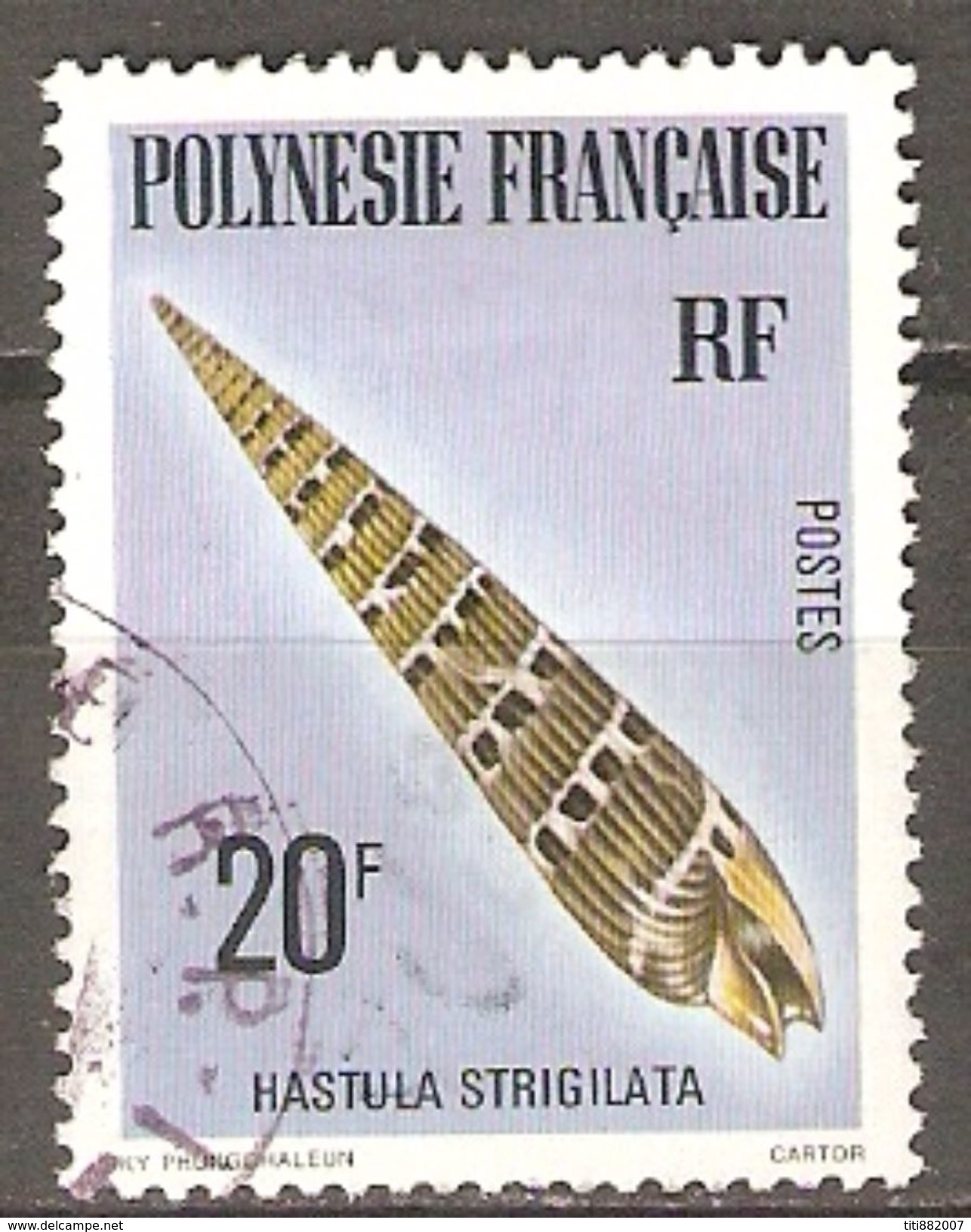 POLYNESIE  Française    -  1979 .  Y&T N° 142 Oblitéré .    Coquillage - Oblitérés