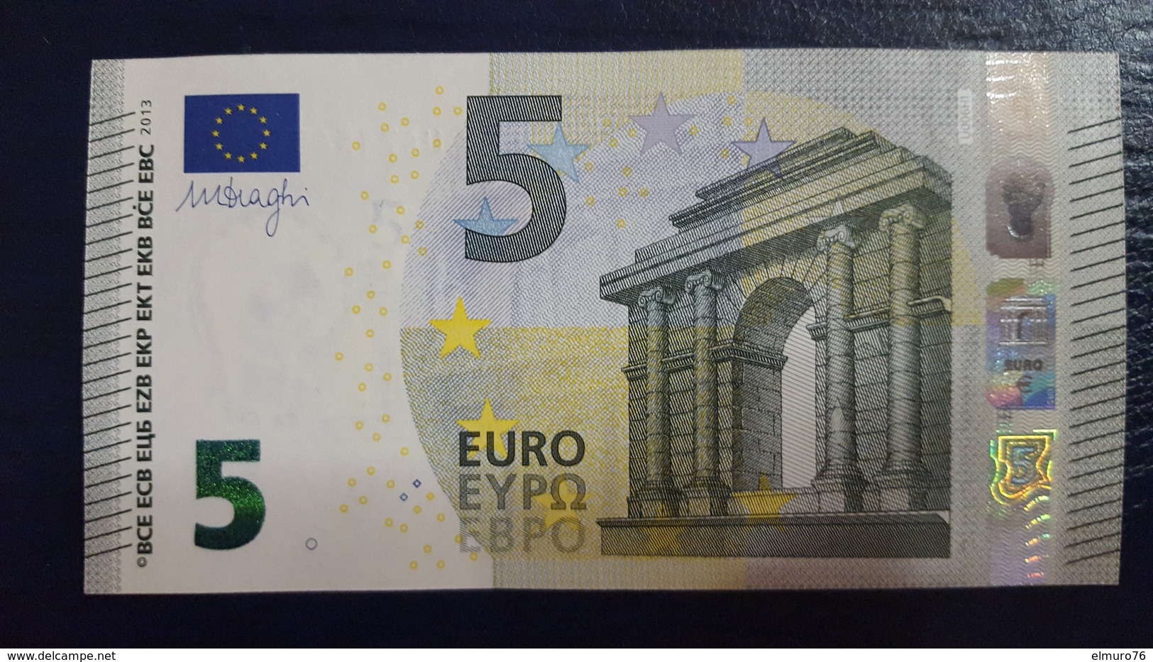 5 EURO U006H1 France Serie UA Ch15 Draghi Perfect UNC - 5 Euro