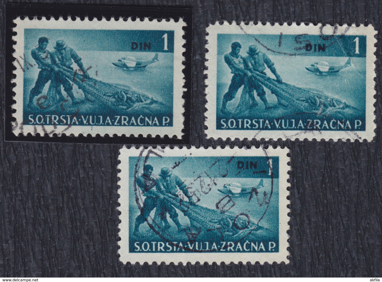 Italy Yugoslavia Slovenia Trieste Zone B 1949 Definitive, Error - Different Overprint Height, Used (o) Michel 24 - Gebraucht