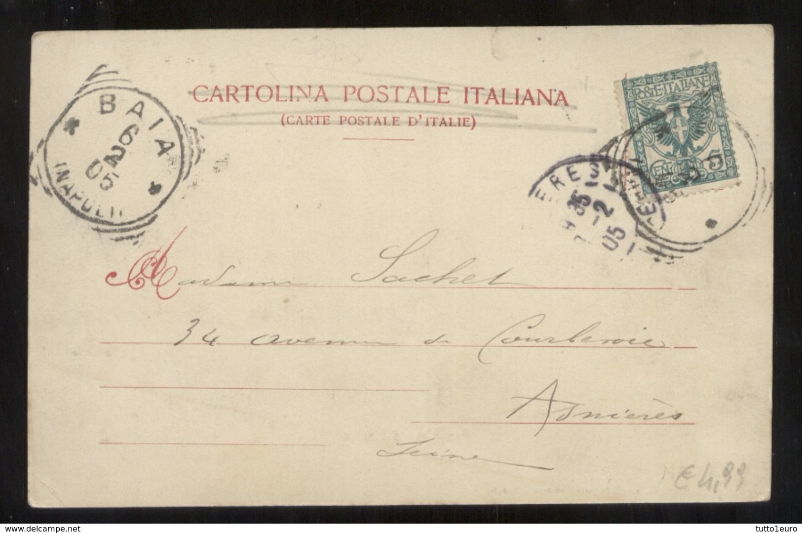 POZZUOLI - NAPOLI - CARTOLINA VIAGGIATA NEL 1905  PANORAMA DAL MARE - Napoli