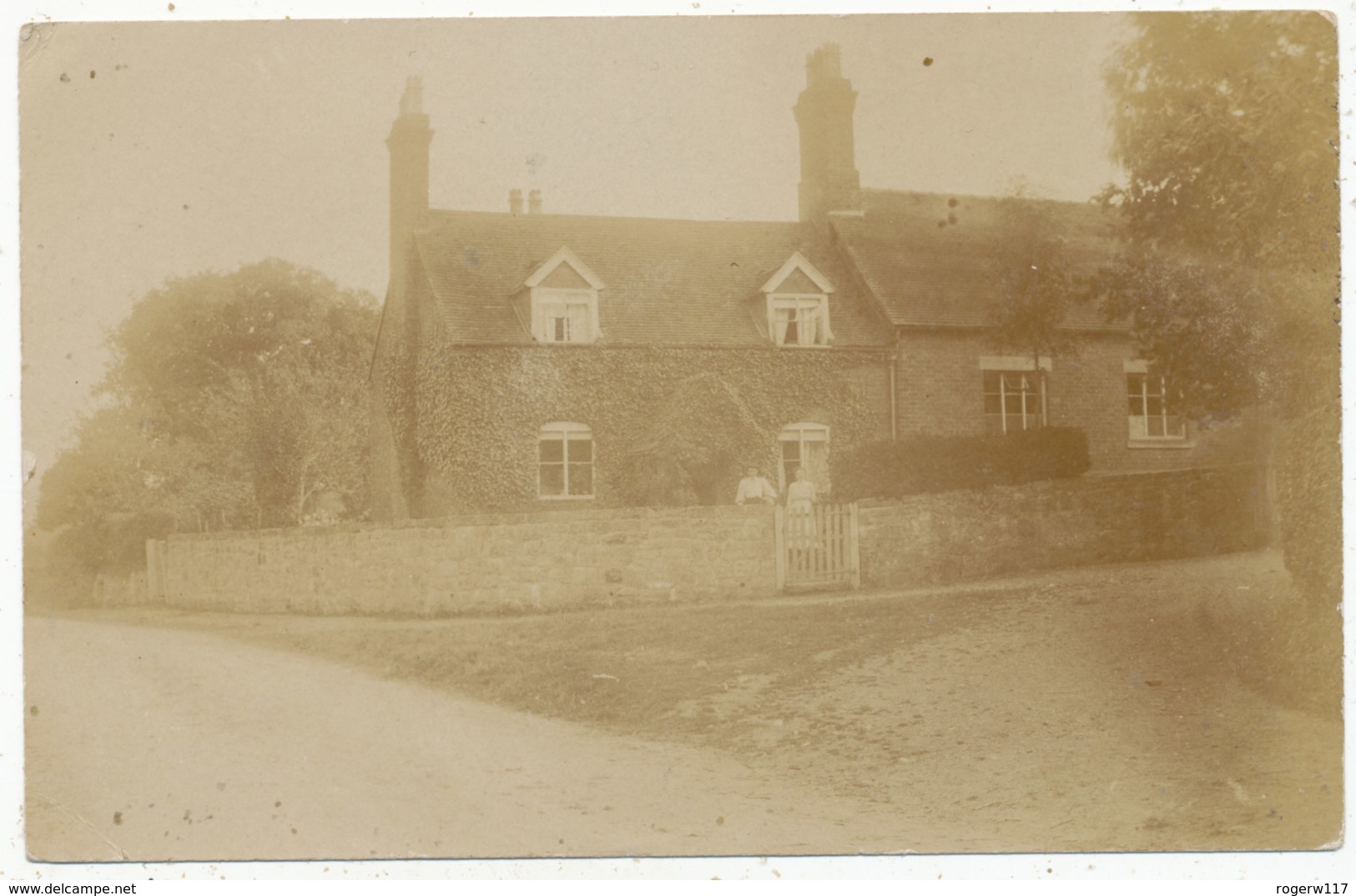 Unidentified House With Two Women In Front Garden - Other & Unclassified