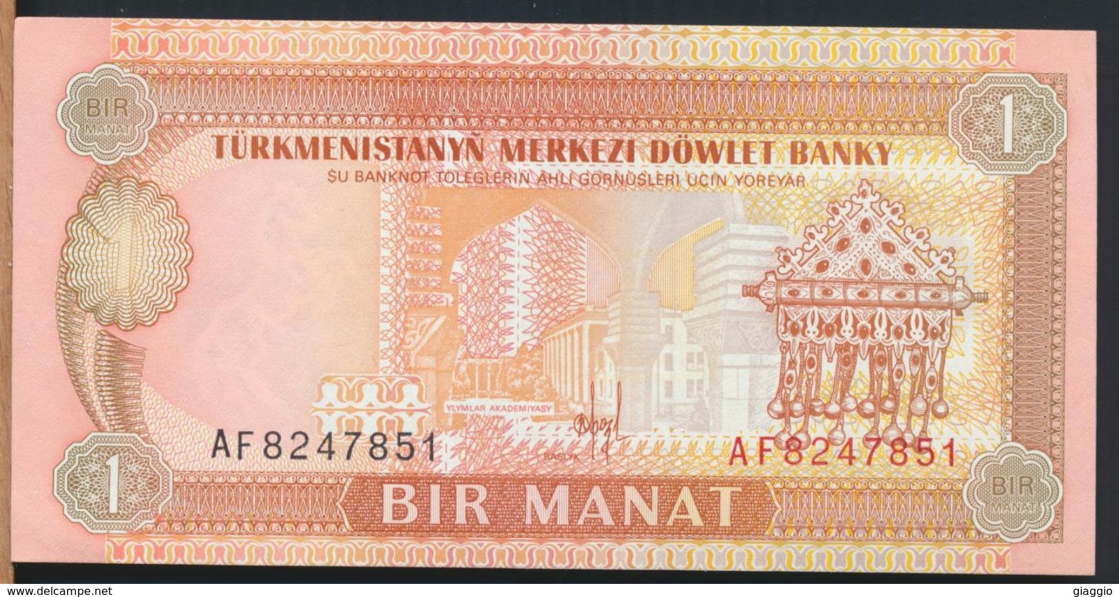 °°° TURKMENISTAN - 1 BIR MANAT °°° - Turkménistan