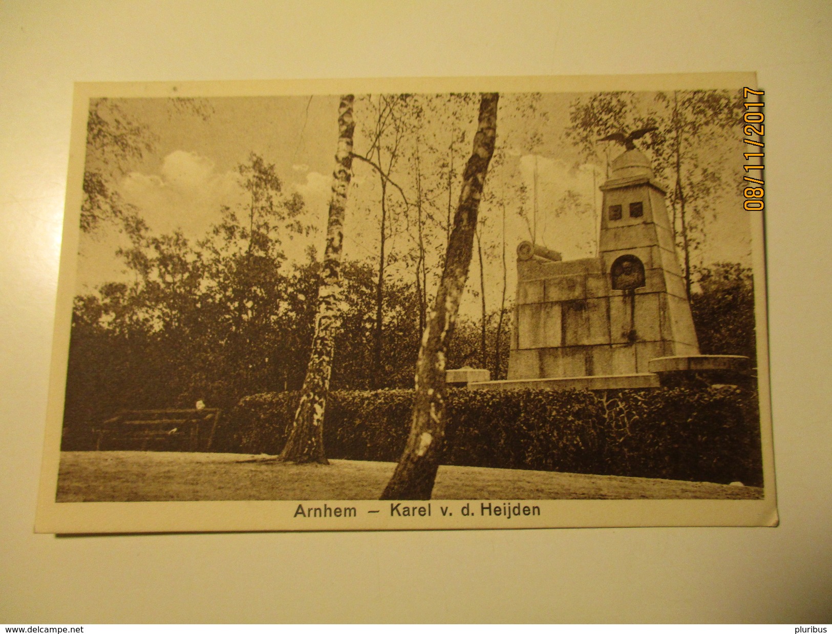 ARNHEM KAREL VAN DER HEIJDEN  MONUMENT , OLD POSTCARD , O - Arnhem