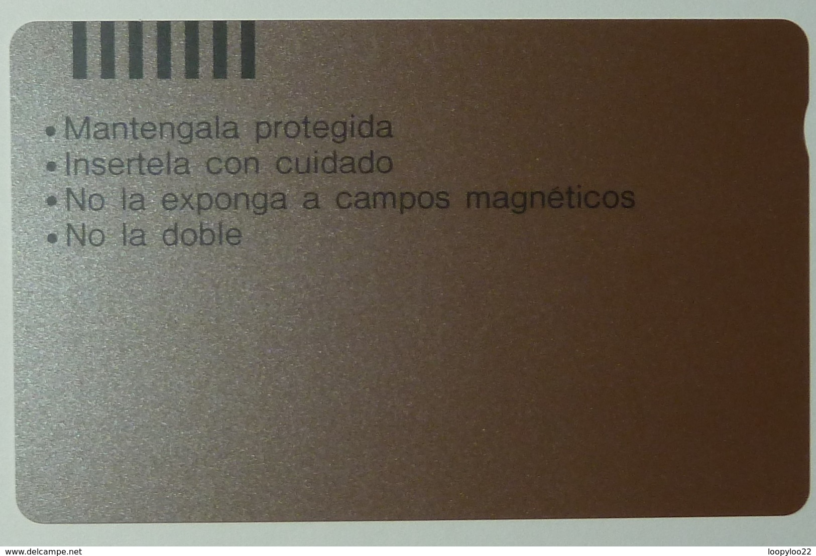 COLUMBIA - Tamura - Tarjeta Magnetica Telecom - $20.000 - Brown Reverse - Mint - Colombie