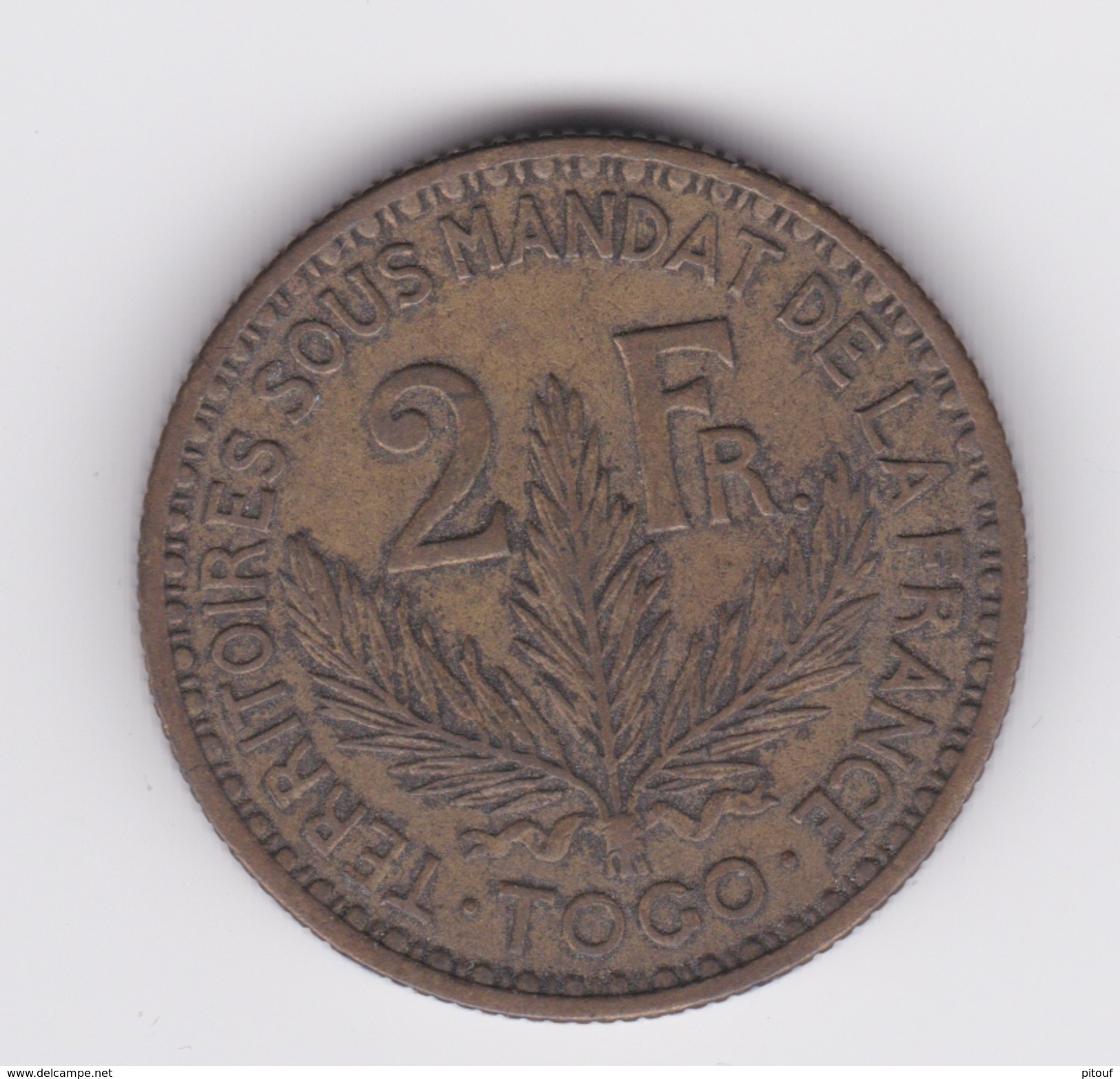 2 Francs Togo Sous Mandat De La France 1924 SUP - Togo