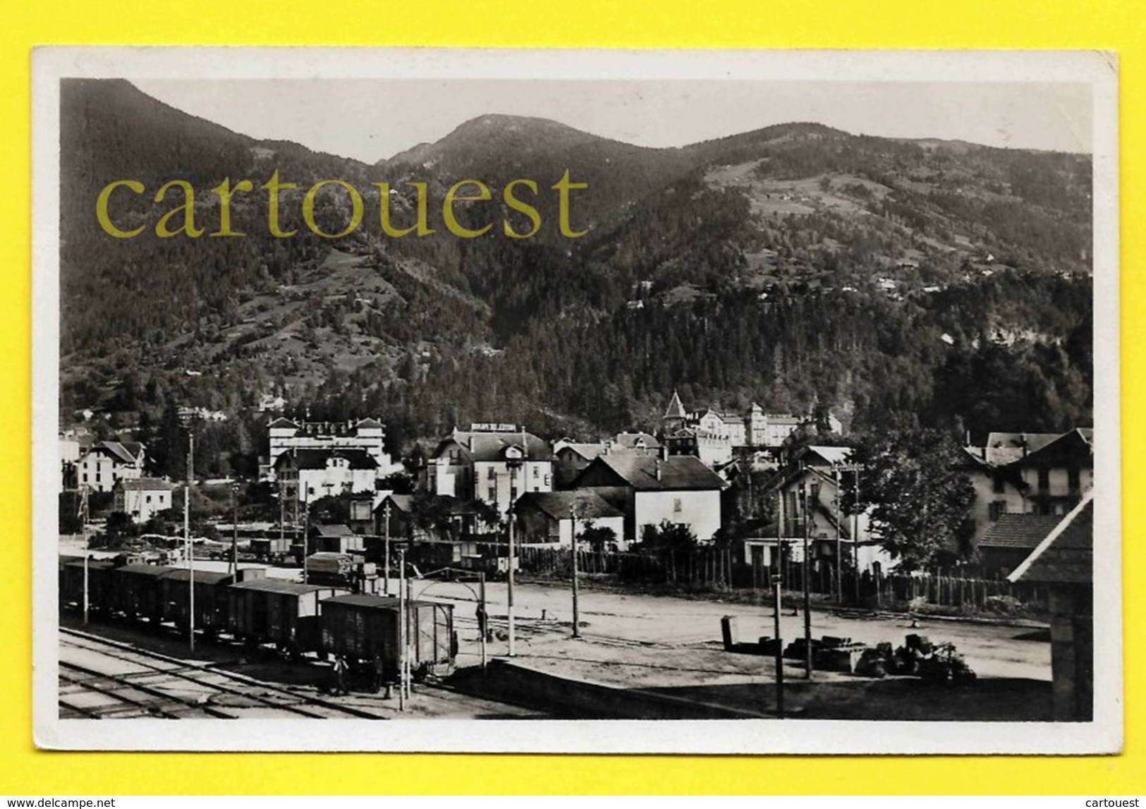 CPA 74 LE FAYET SAINT GERVAIS LES BAINS La GARE Marchandise Wagon De Train 1952 - Saint-Gervais-les-Bains