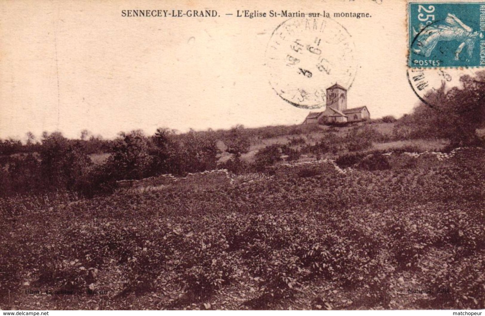 SENNECEY LE GRAND -71- L'EGLISE ST MARTIN SUR LA MONTAGNE - Autres & Non Classés