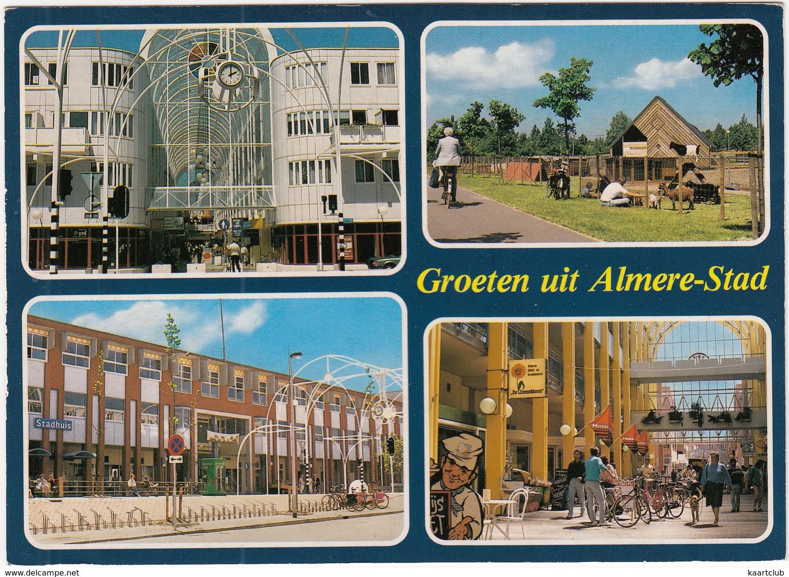 Almere-Stad - Bottelaarpassage, Kinderboerderij , Geiten, Stadhuis  - (Flevoland) - Almere