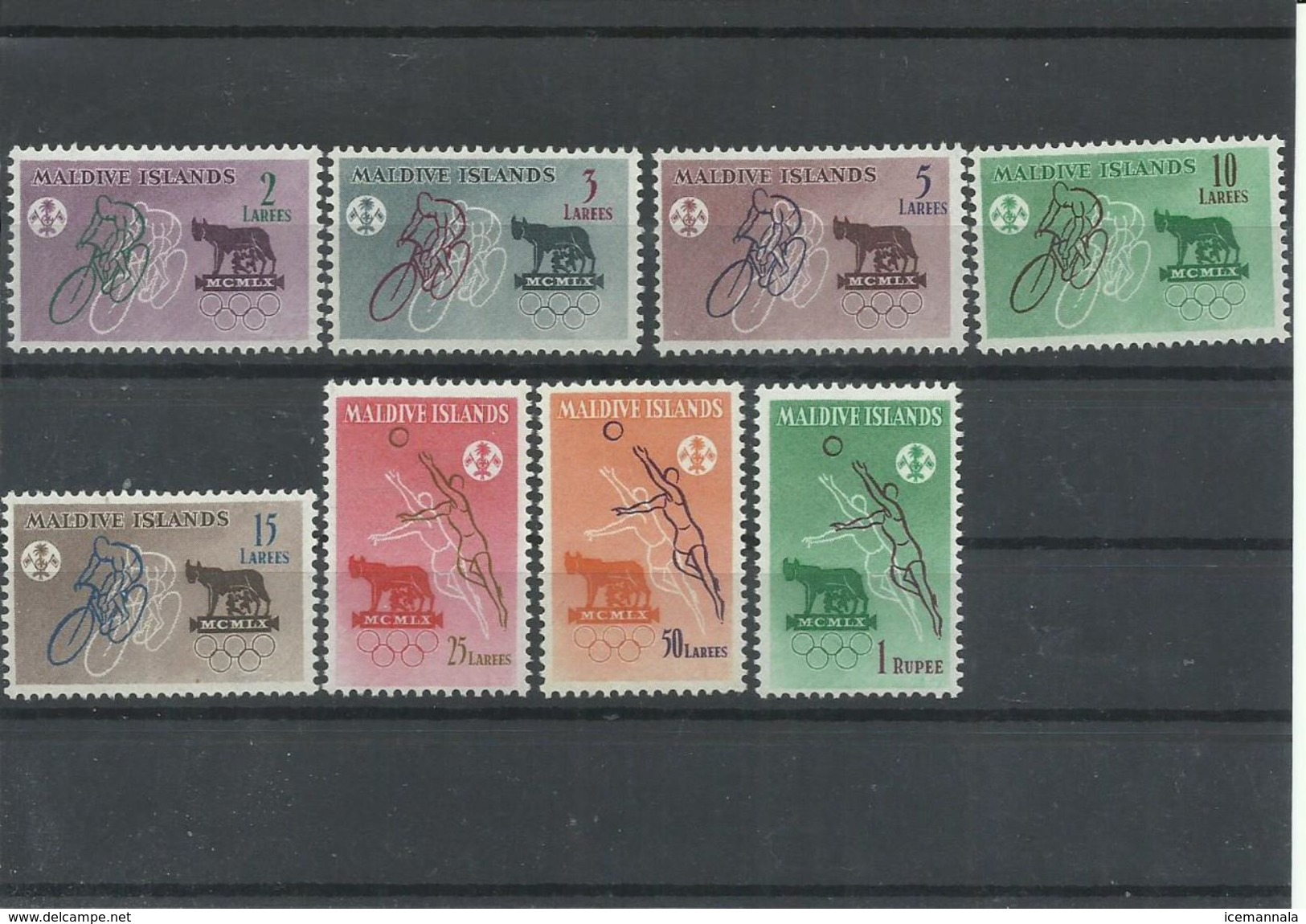 MALDIVAS YVERT 47/54   MNH  ** - Verano 1960: Roma