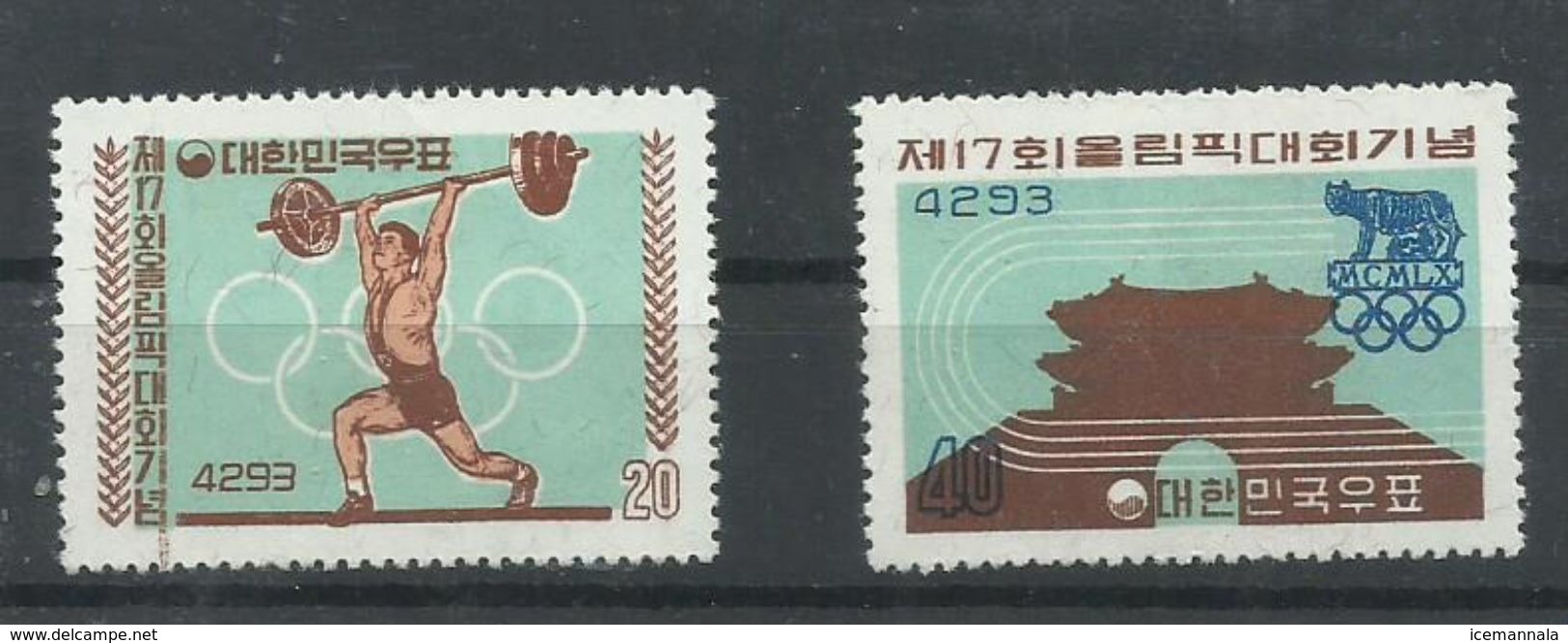 COREA DEL SUR  YVERT 239/40   MNH  ** - Estate 1960: Roma