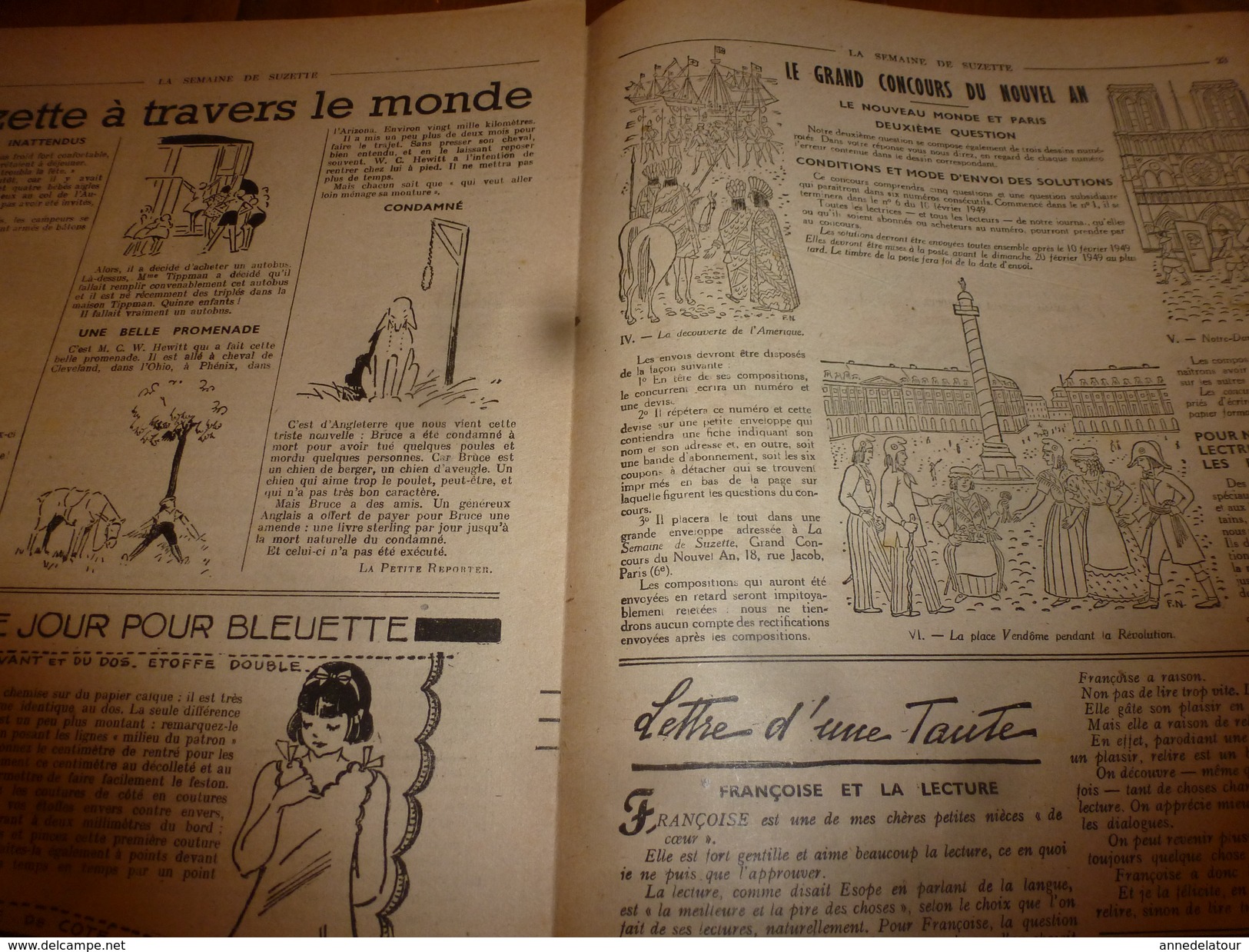 1949  LSDS : Emilian,le Dourak (conte Russe); Le Pique-Assiette  (conte Arabe); Etc - La Semaine De Suzette