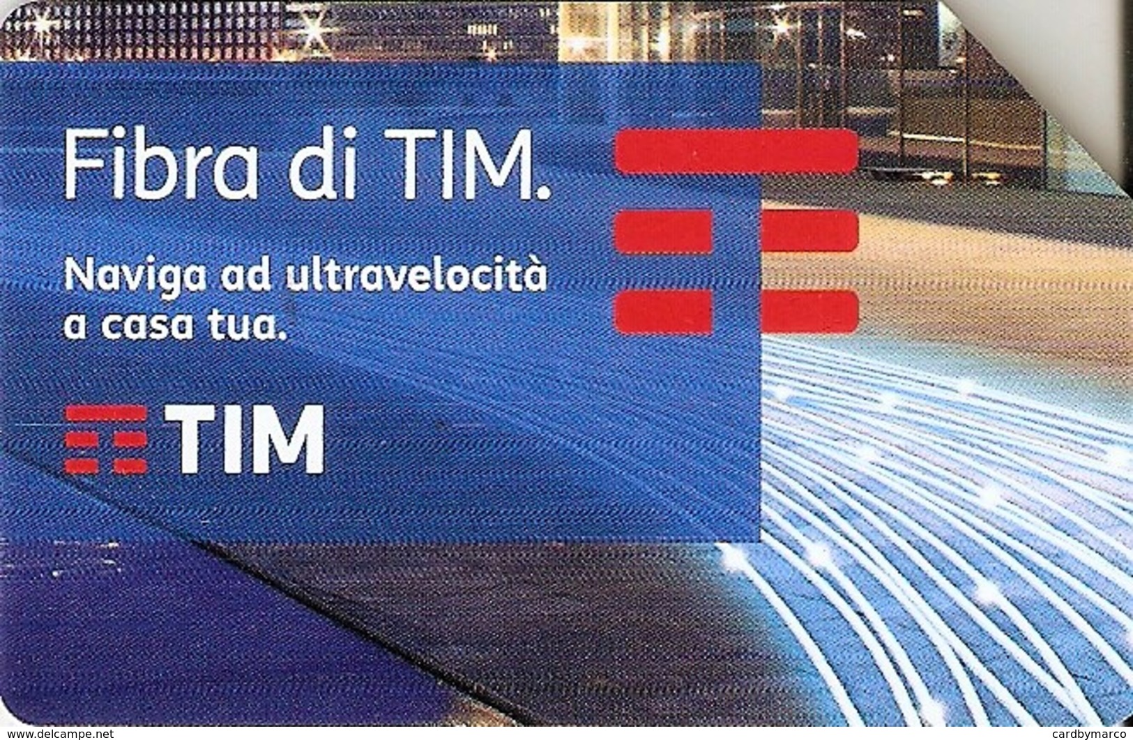 *ITALIA: FIBRA DI TIM* - Scheda Usata - Openbaar Getekend