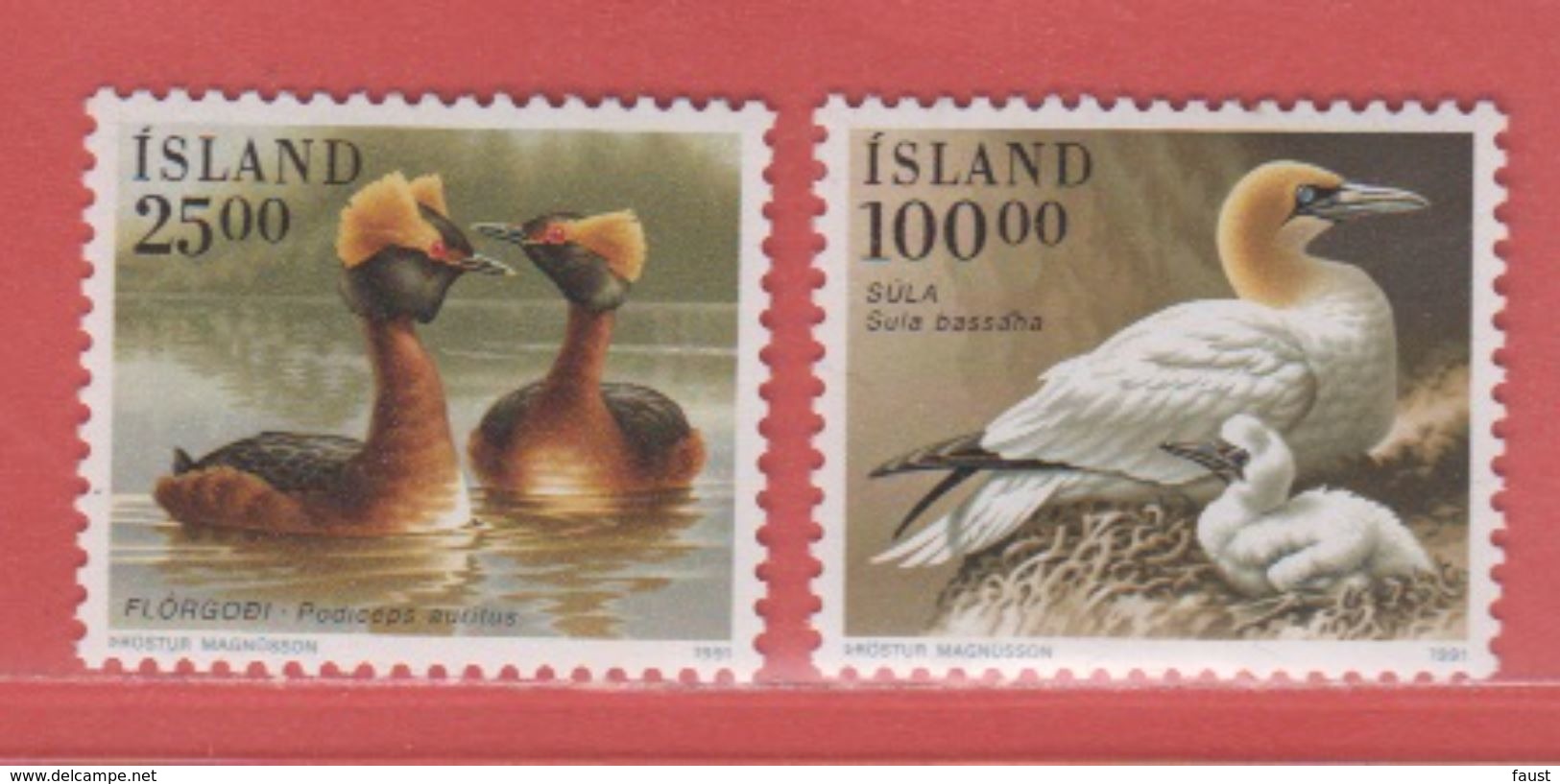 1991 ** Islande  (sans Charn., MNH, Postfrish)     Yv  691/2		Mi  738/9		FA  775/6 - Ungebraucht