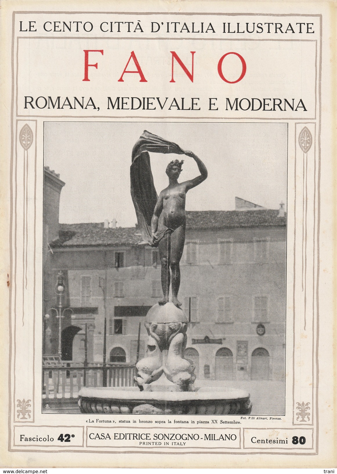 FANO - Romana, Medievale, Moderna - Anni '20 - Documenti Storici