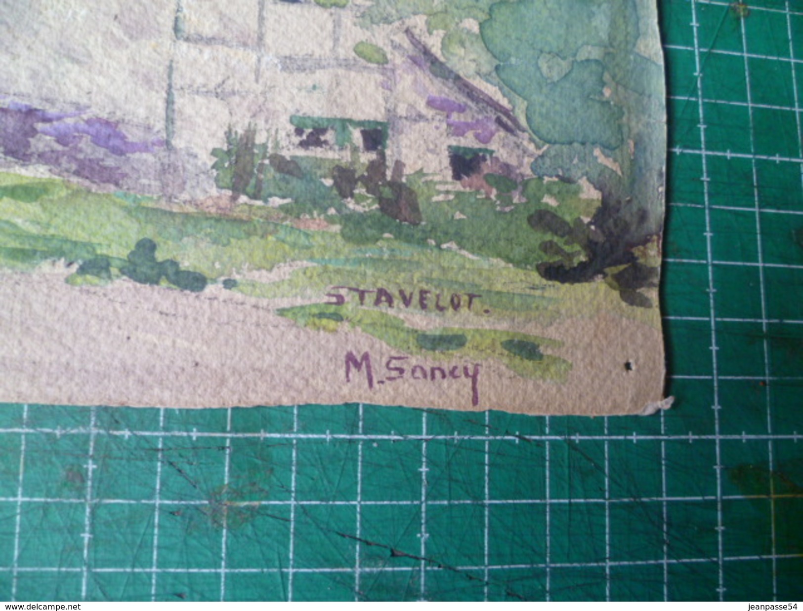 STAVELOT. Aquarelle Originale Signée De M. Sancy - Aquarelles