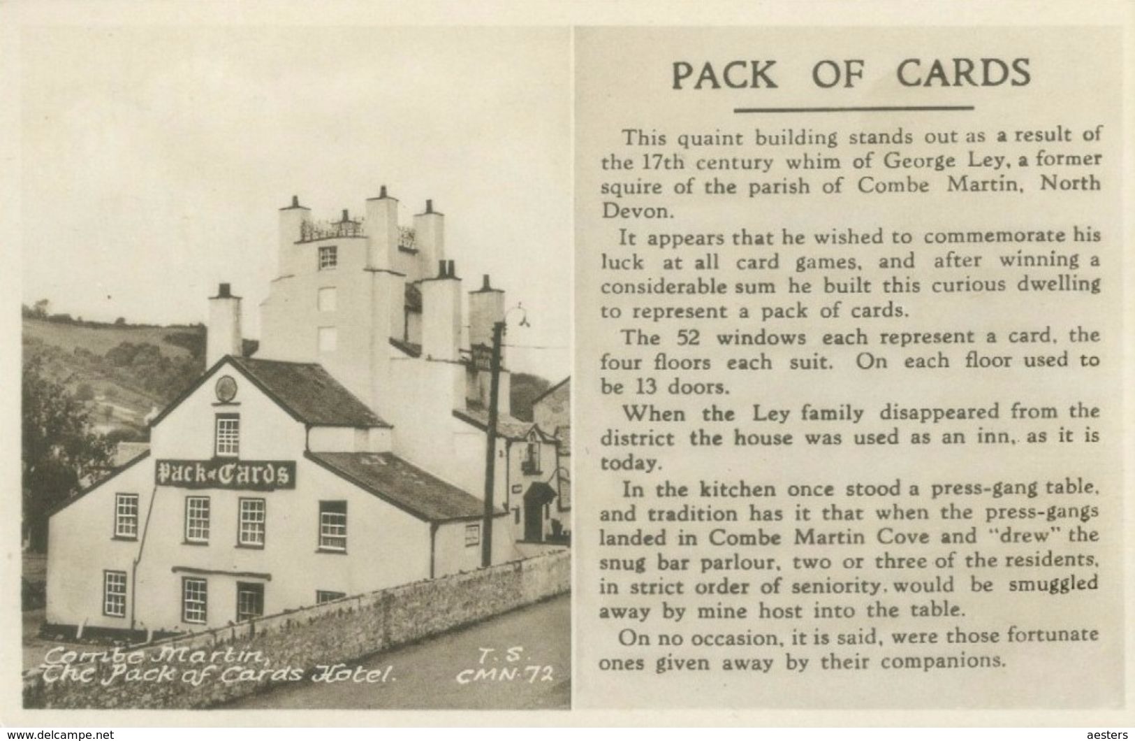 Combe Martin; The Pack Of Cards Hotel - Not Circulated. (F. Frith Co., Ltd.) - Altri & Non Classificati