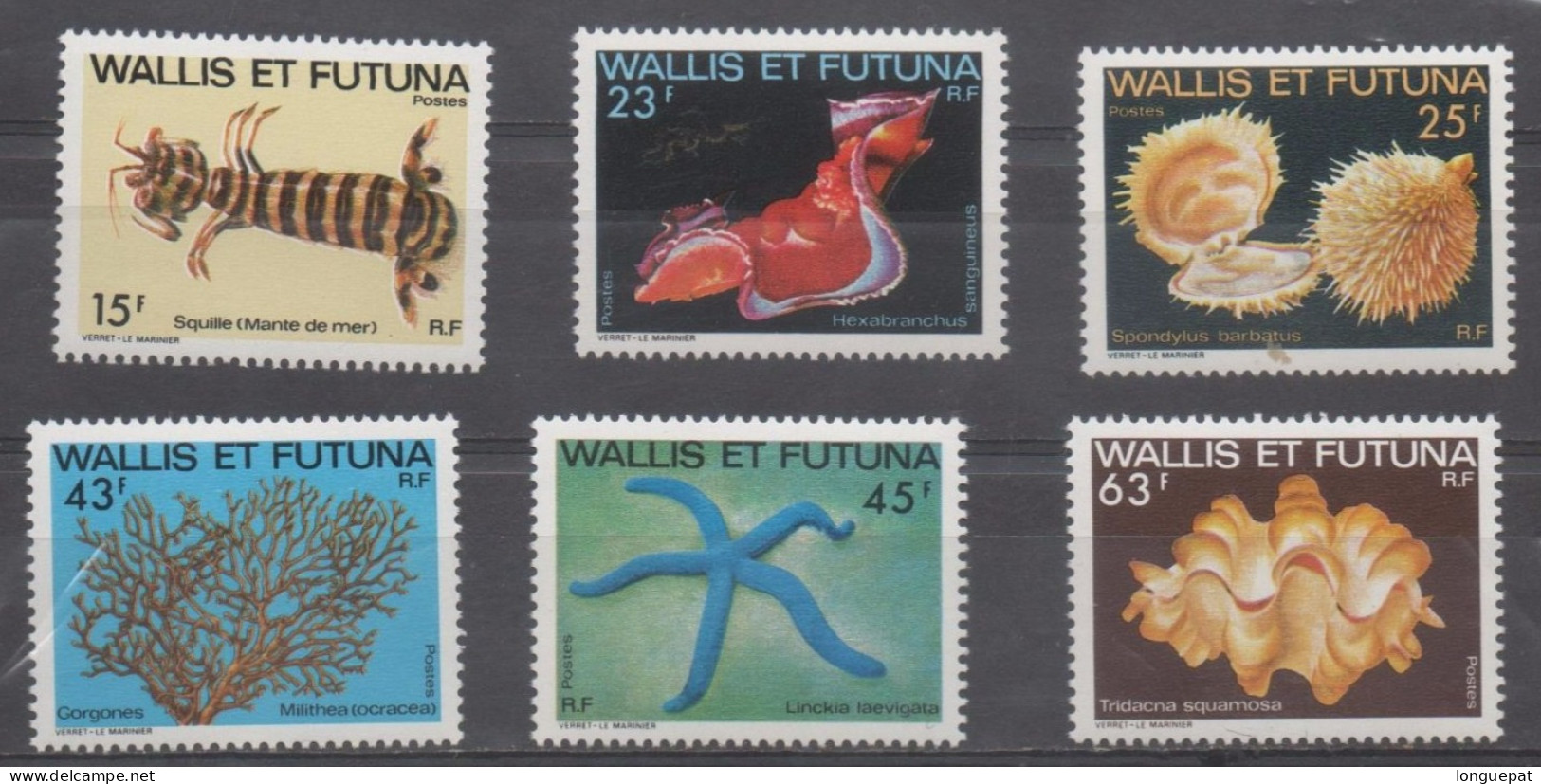 WALLIS Et FUTUNA - Faune Marine Du Pacifique-Sud : Squille Mante De Mer, Hexabranchus Sanguineus, Spondylus Barbatus, - Neufs