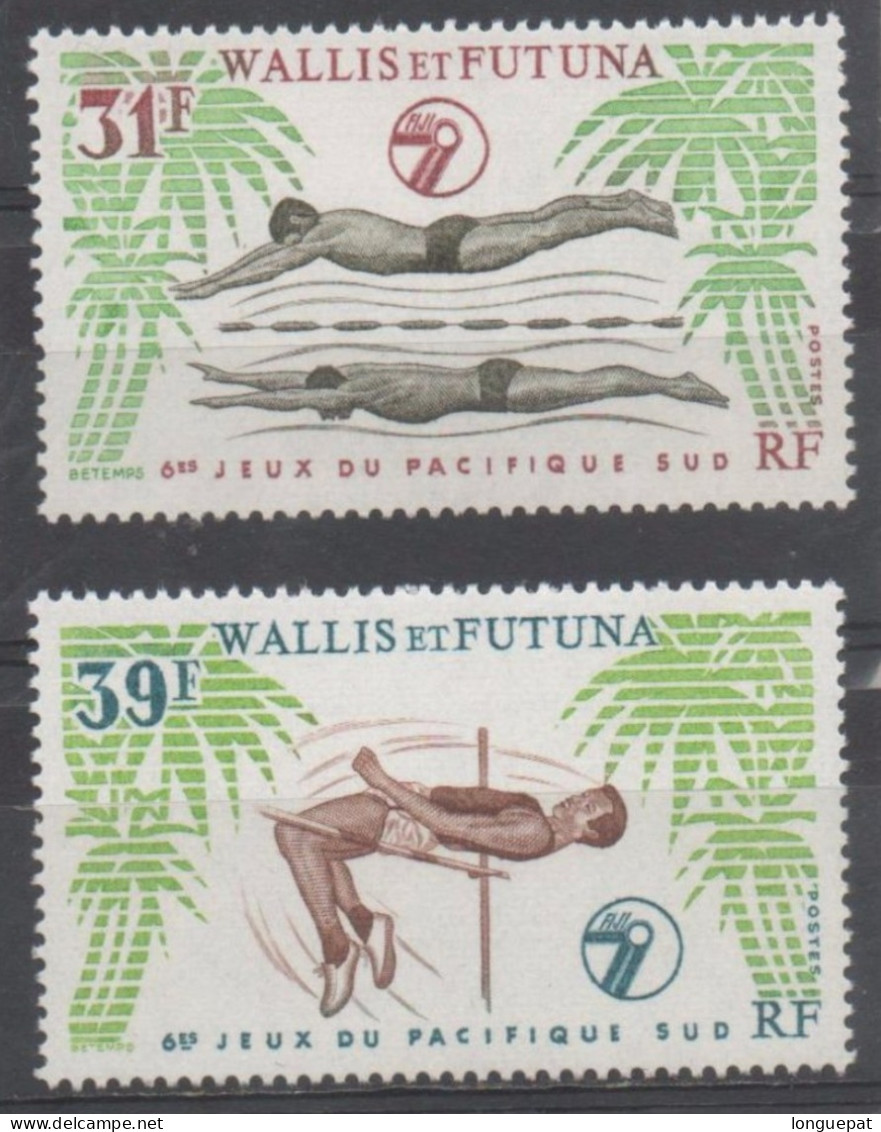 WALLIS Et FUTUNA - Jeux Du Pacifique- Sud : Natation, Saut En Hauteur - Unused Stamps
