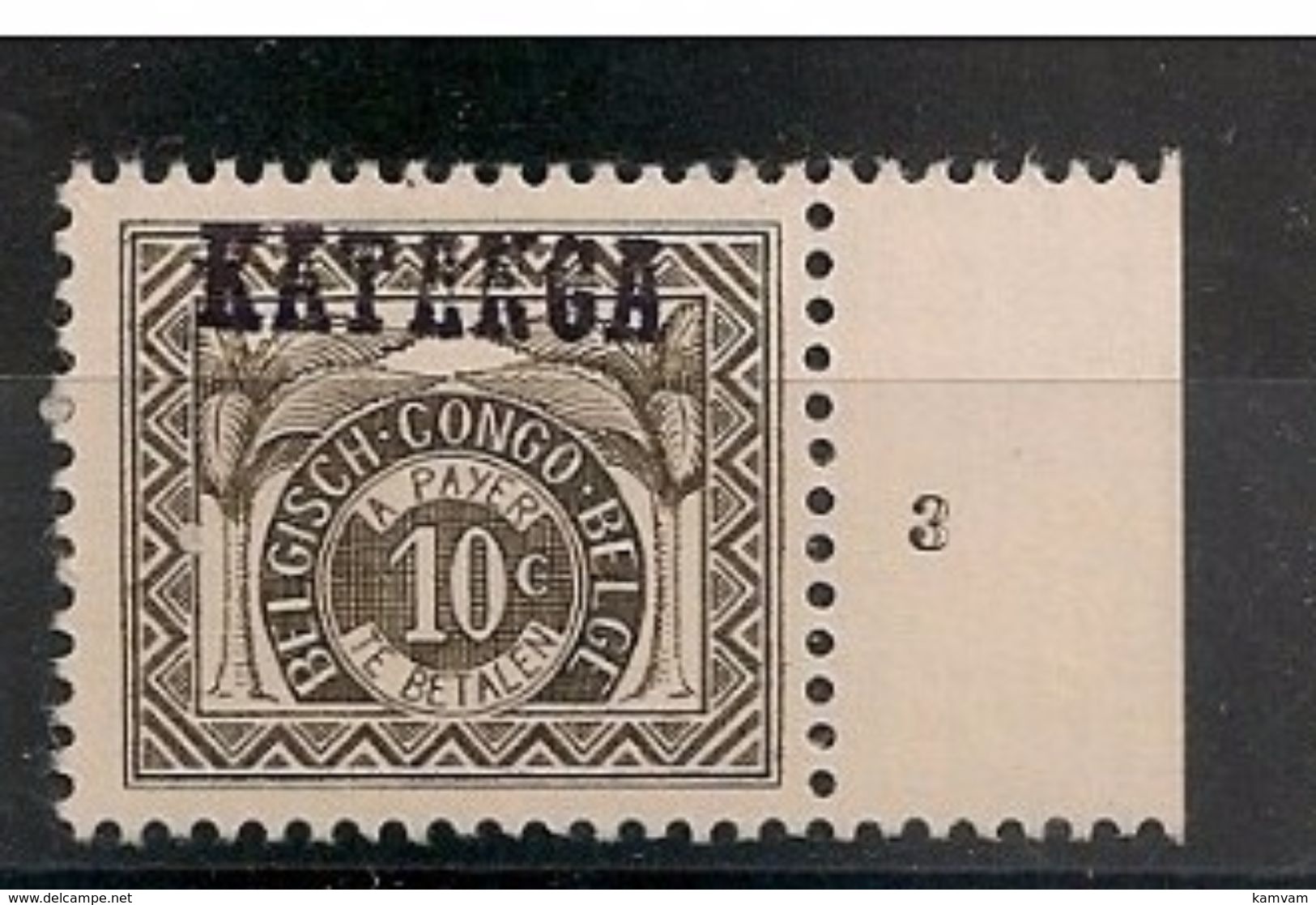 KATANGA TX1a 14€  MNH NSCH ** PLAAT - PLANCHE 3 - Katanga